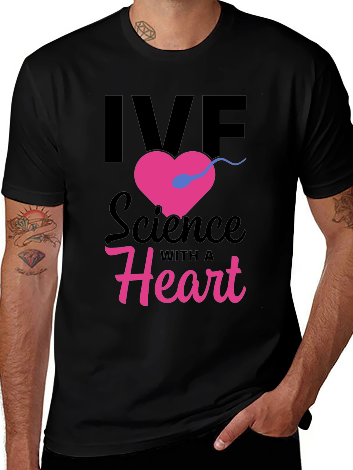 Variant 20 of IVF Science with a Heart T-Shirt