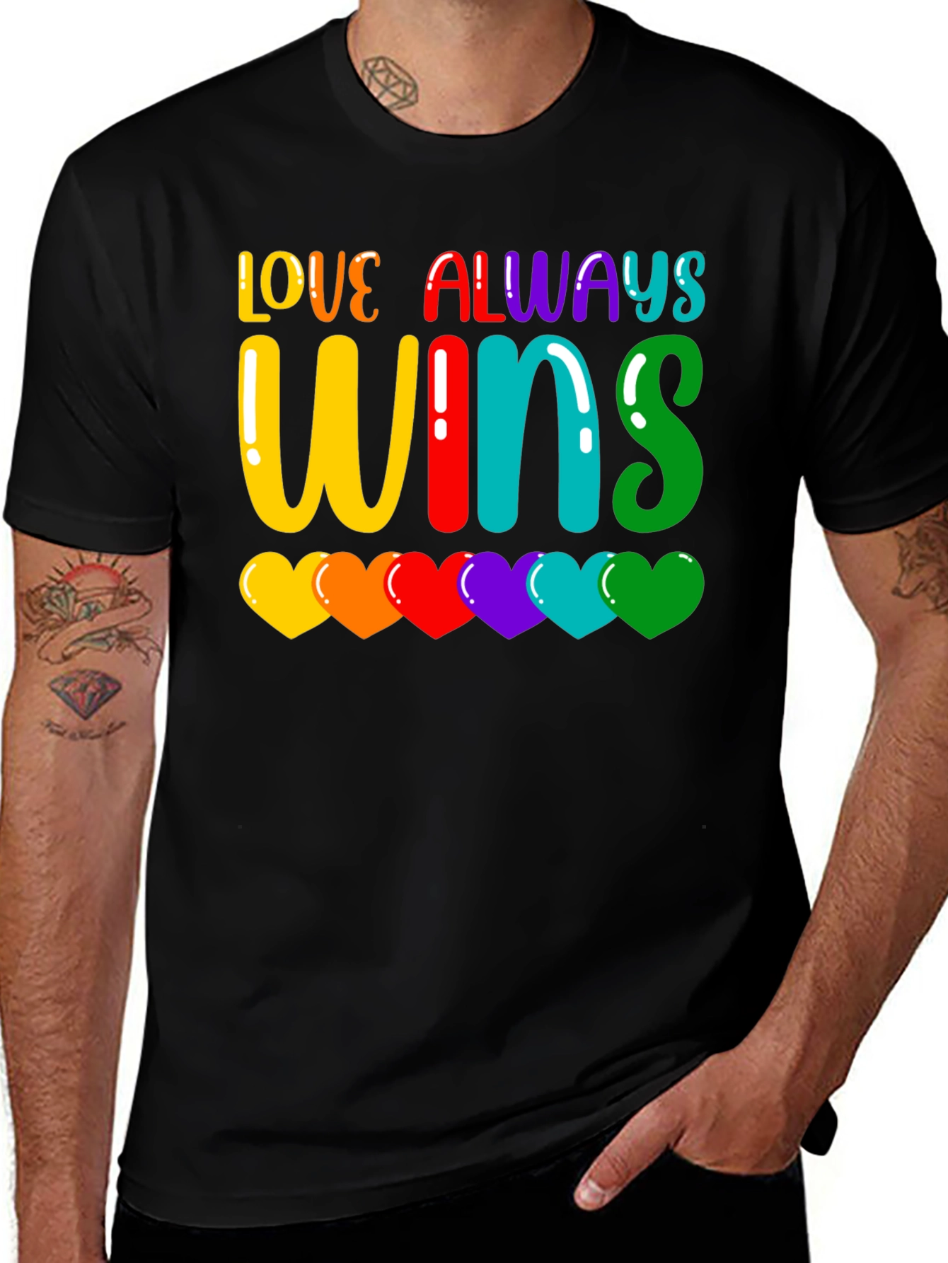 Variant 20 of Love Always Wins Rainbow Pride T-Shirt