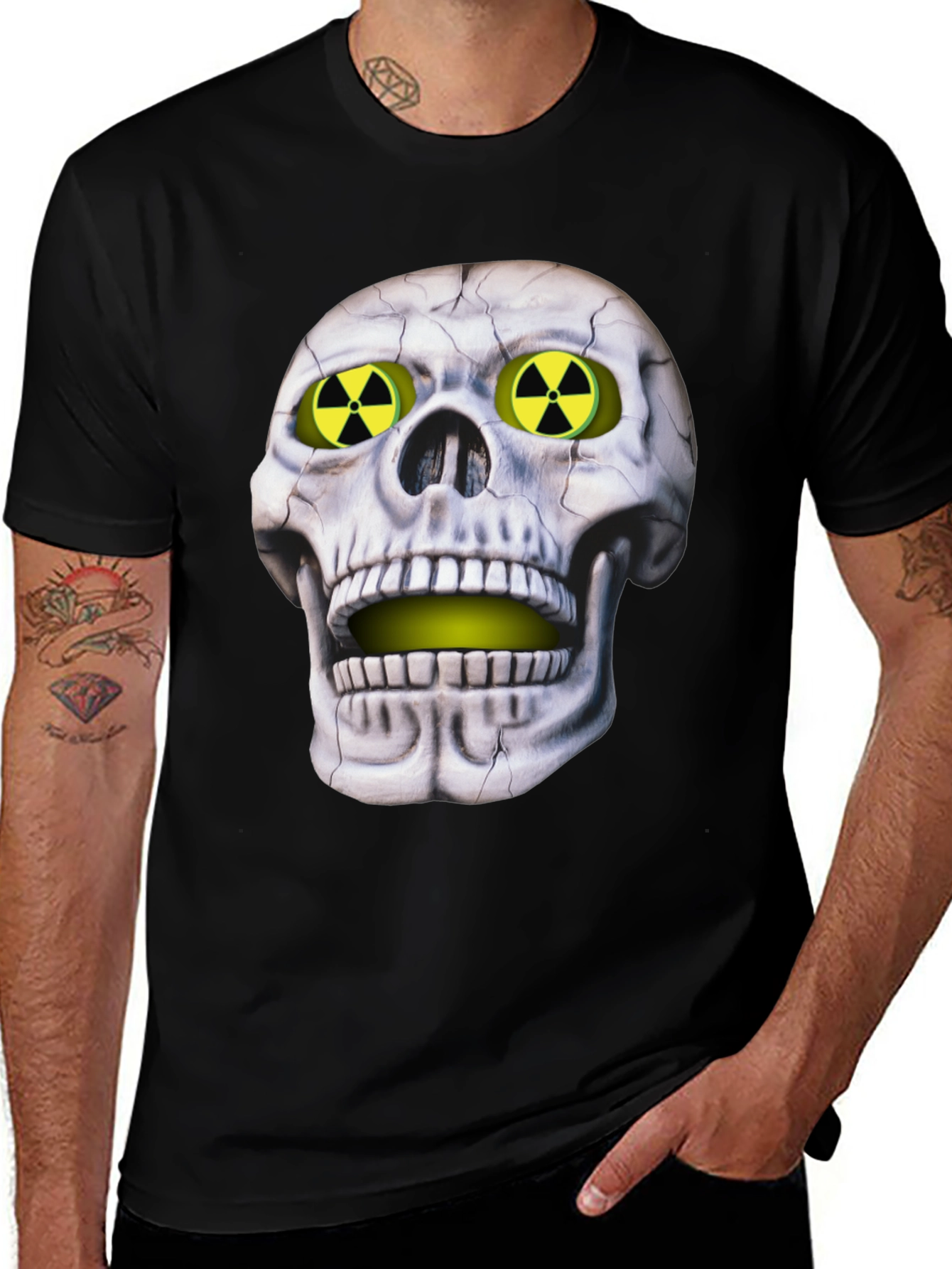 Radioactive Skull Graphic T-Shirt