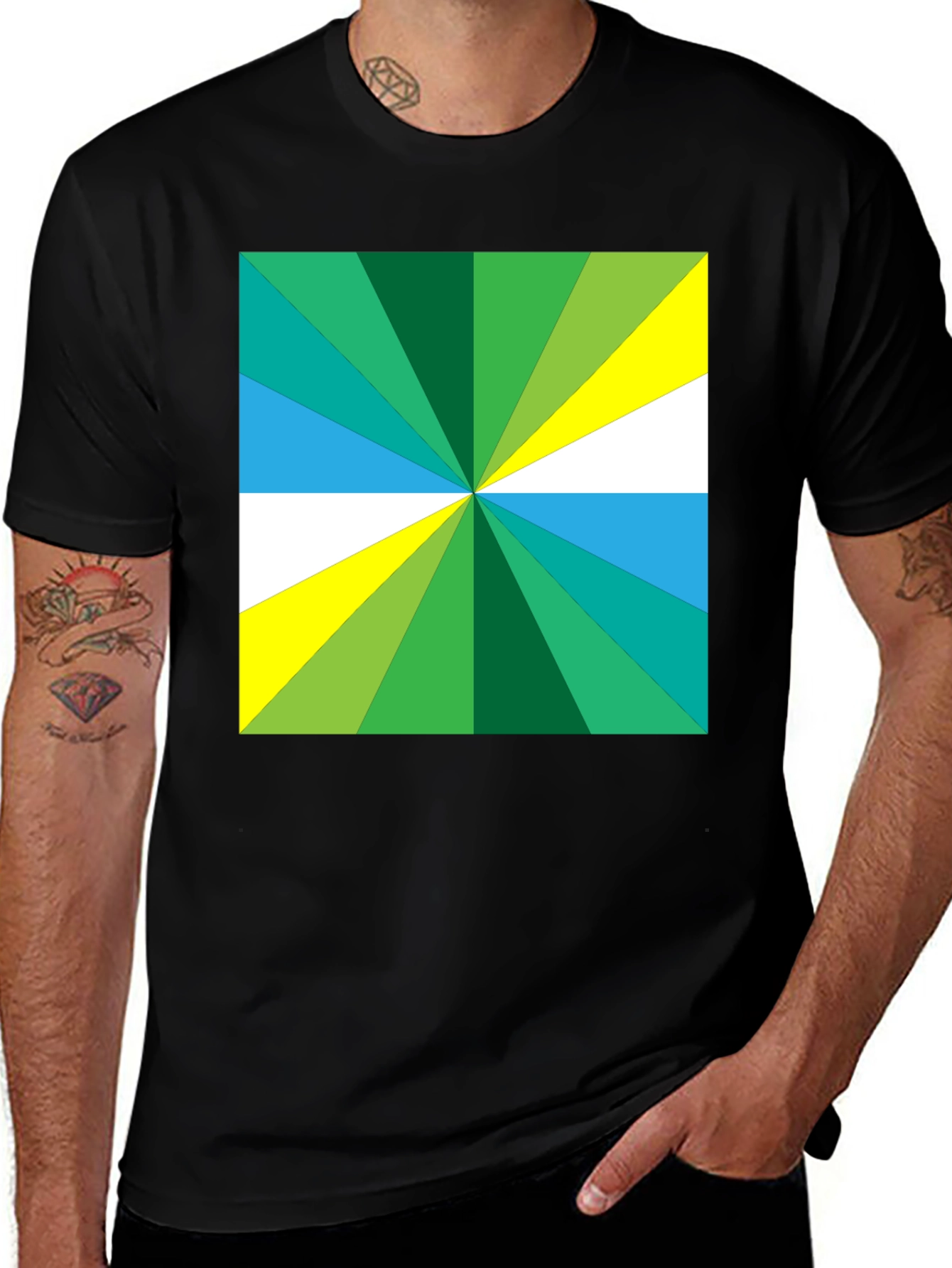 Variant 29 of Geometric Burst Tee - Bold Graphic Print