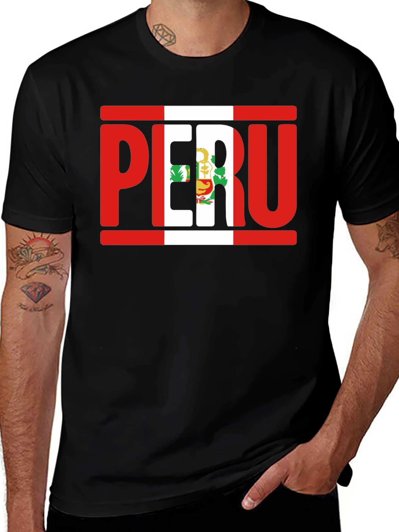 Peru Flag T-Shirt, Country Pride Tee