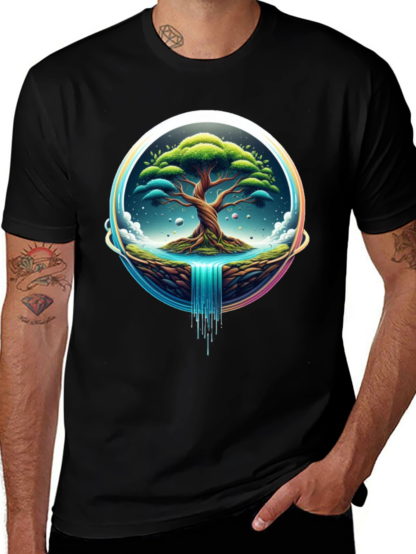 Variant 5 of Nature's Embrace: Tree Graphic T-Shirt