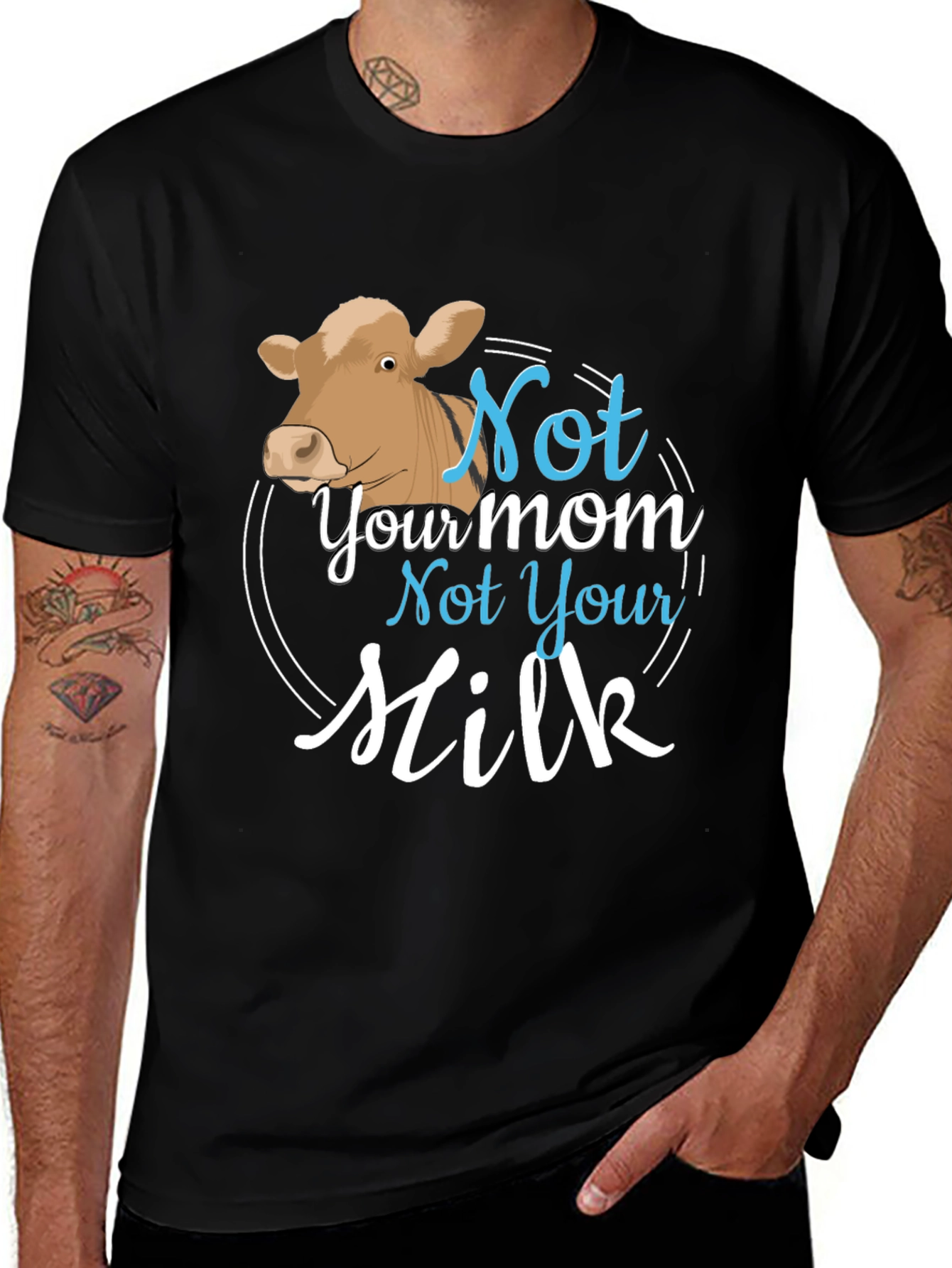 Variant 23 of Vegan Not Your Mom, Not Your Milk T-Shirt