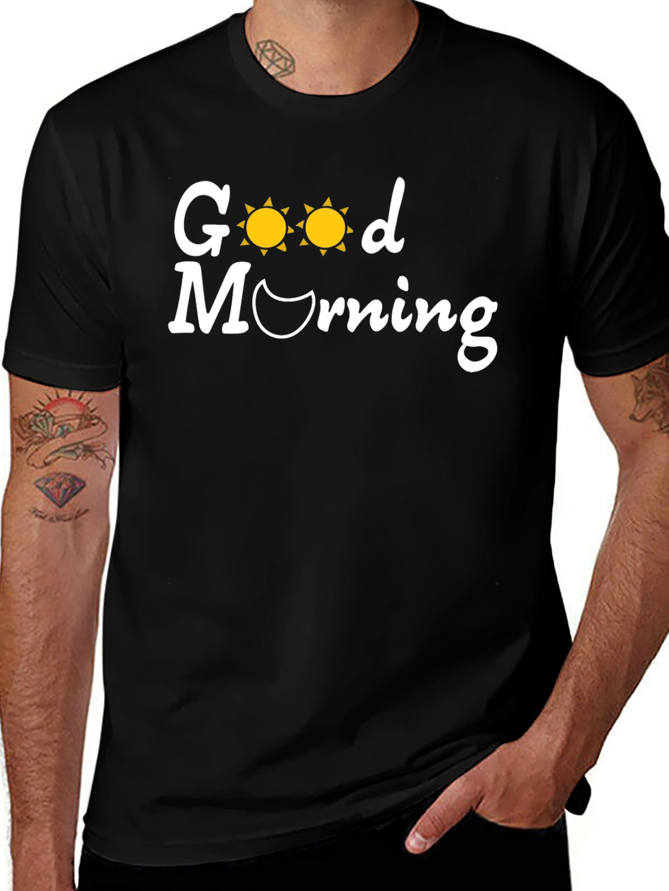 Variant 26 of Good Morning Graphic Tee - Soft Cotton Blend