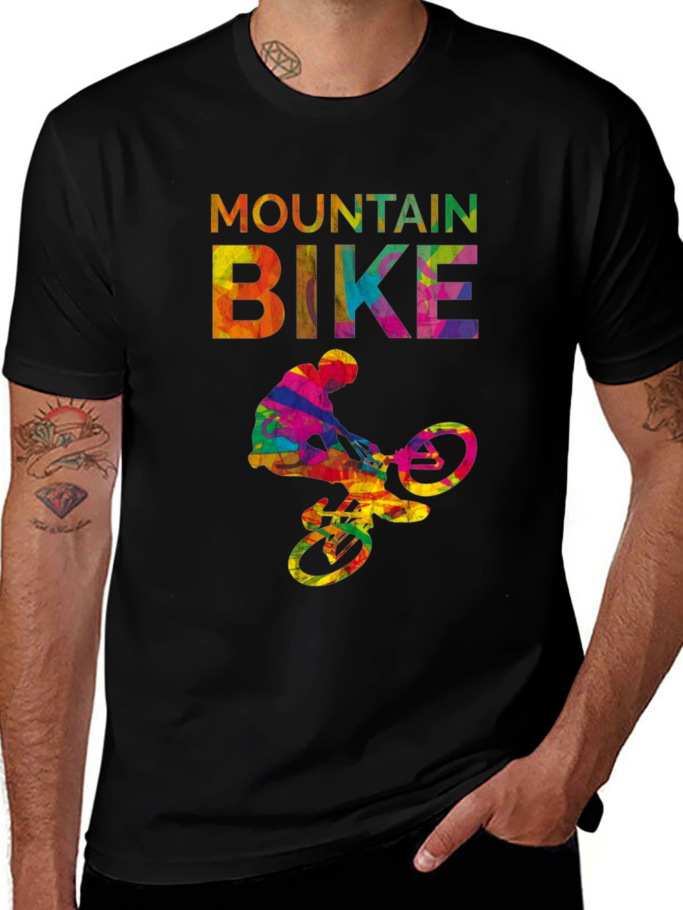 Variant 23 of Mountain Bike Graphic Tee - Colorful Design