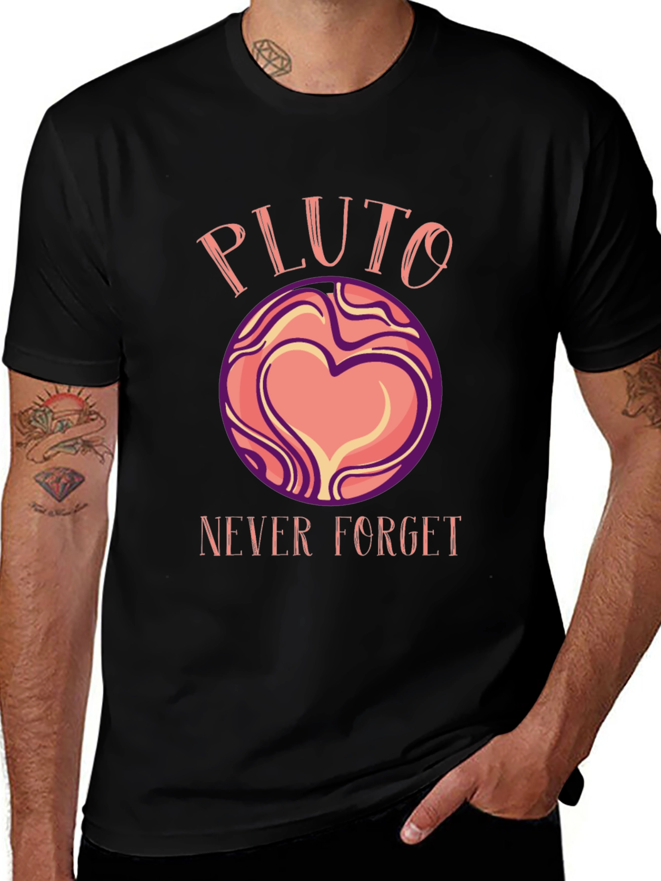 Variant 7 of Pluto Never Forget Graphic T-Shirt