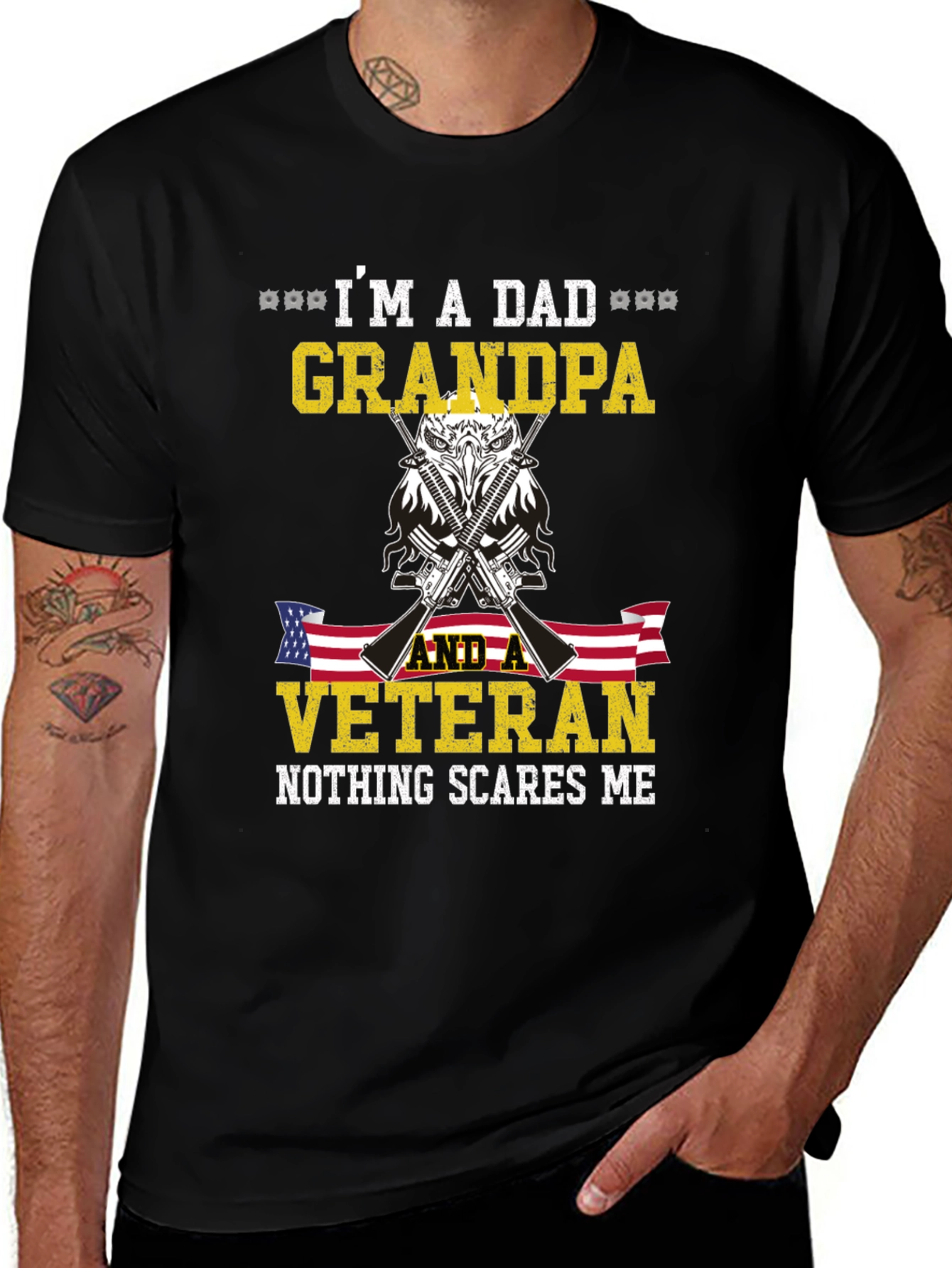 I'm a Dad Grandpa Veteran T-Shirt