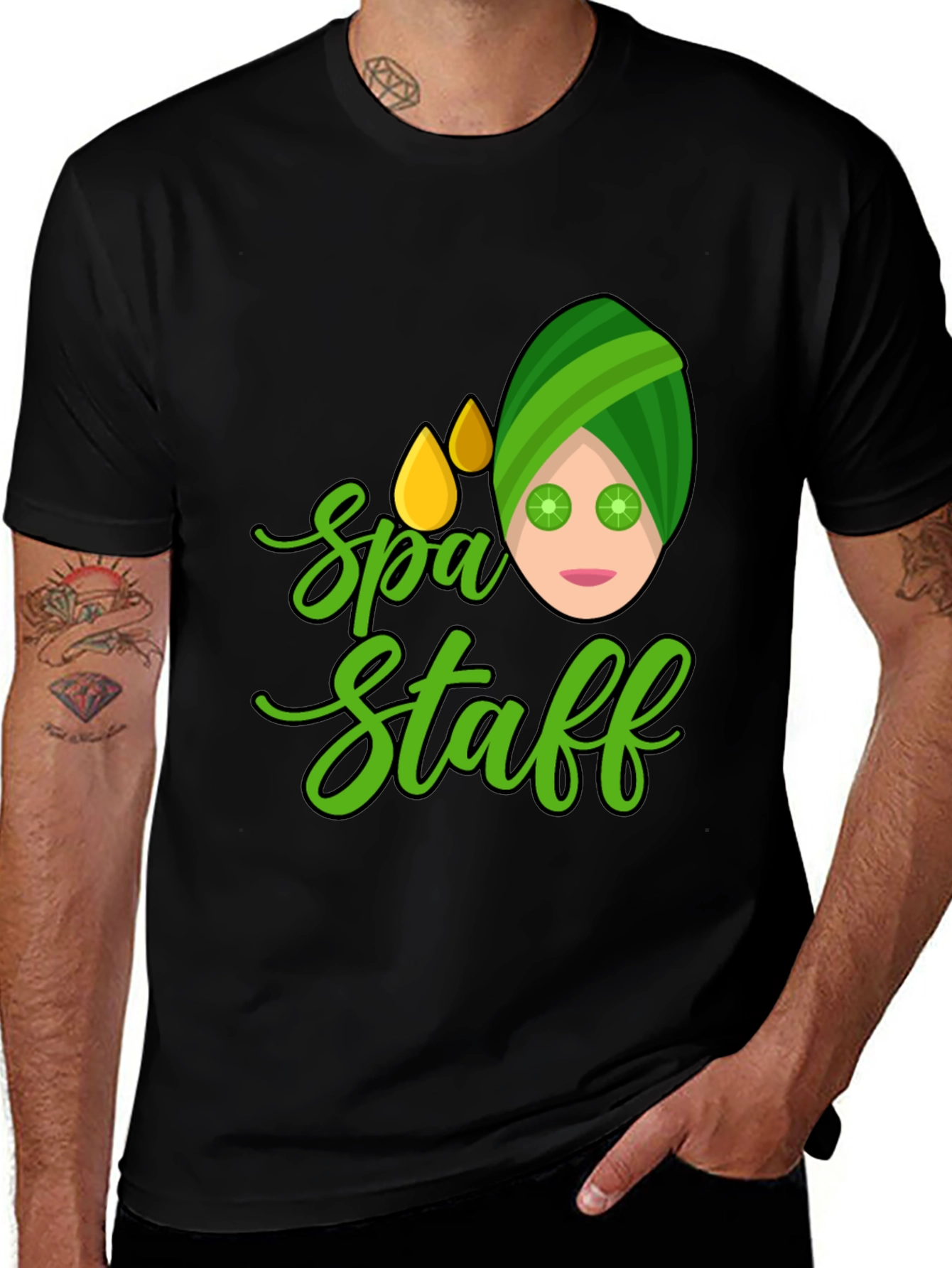 Variant 5 of Spa Staff Graphic Tee - Relaxing & Fun!