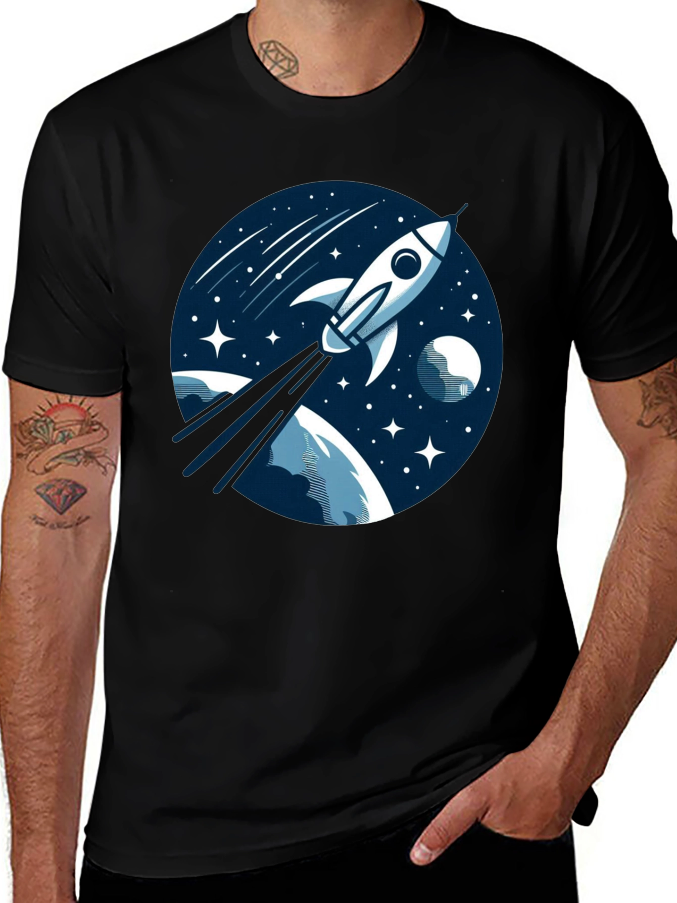 Variant 5 of Space Rocket T-Shirt - Blast Off in Style!