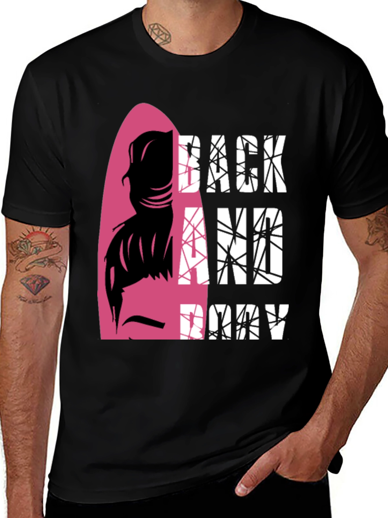 Variant 16 of Back and Body Black Graphic T-Shirt