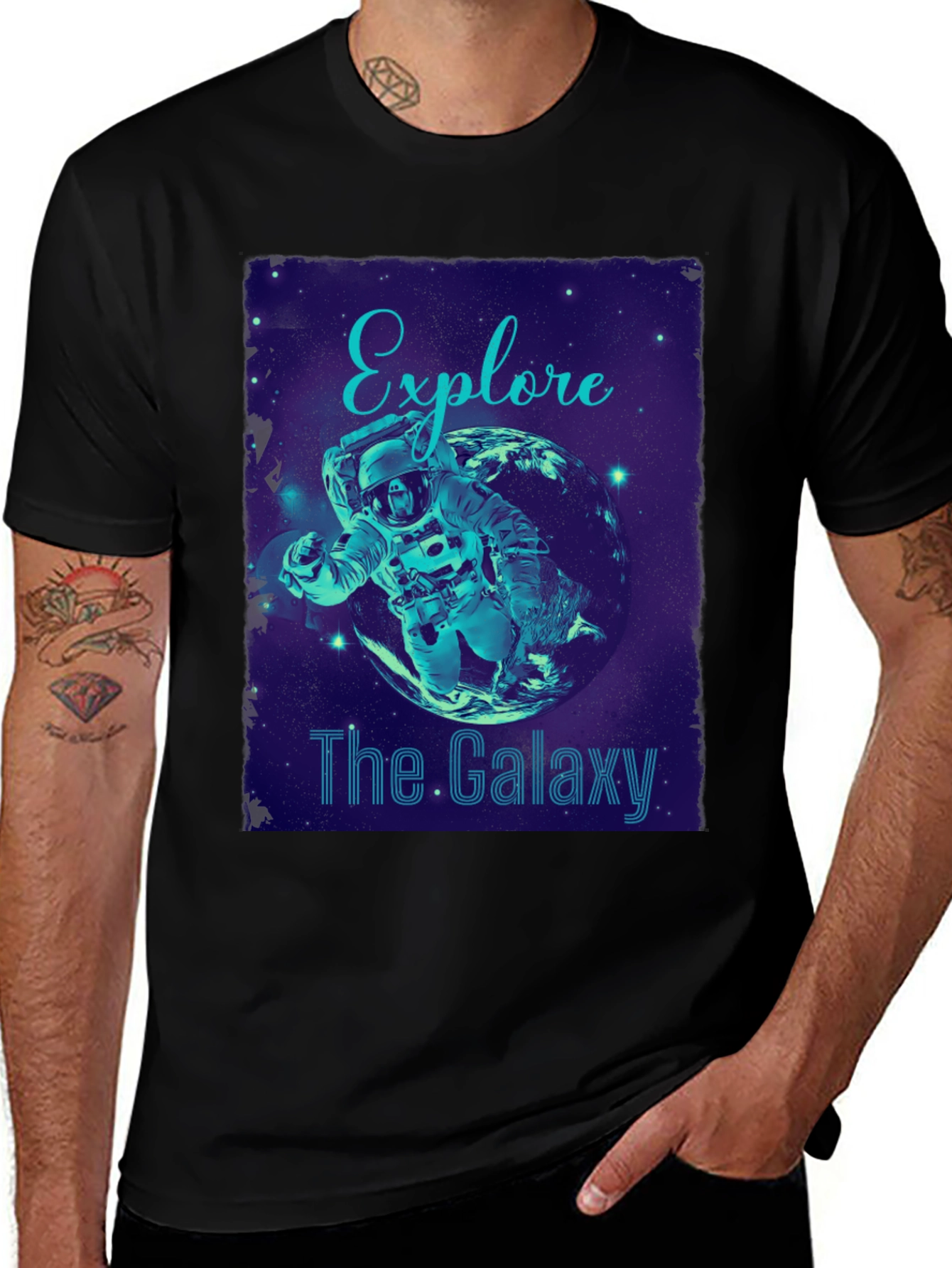 Variant 26 of Explore the Galaxy T-Shirt - Astronaut Graphic Tee