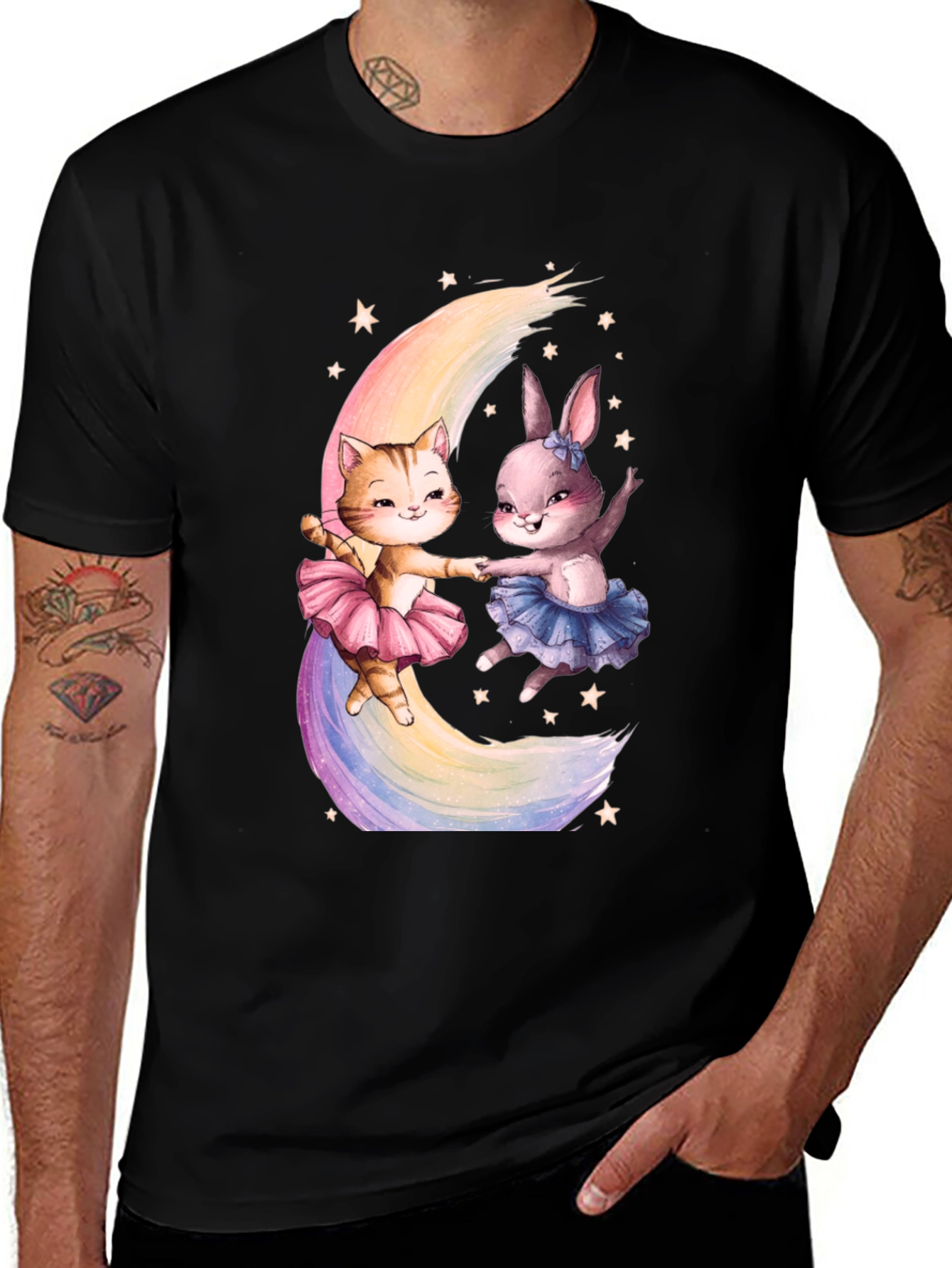 Variant 5 of Ballerina Cat & Rabbit T-Shirt