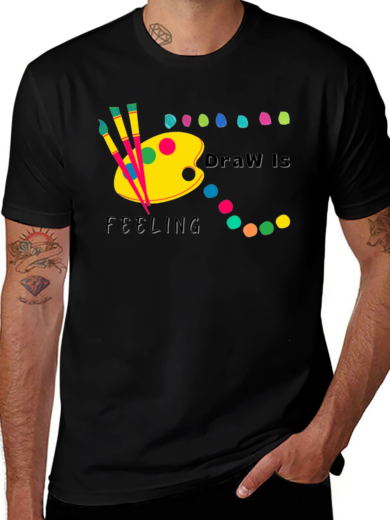 Draw Is Feeling Black T-Shirt