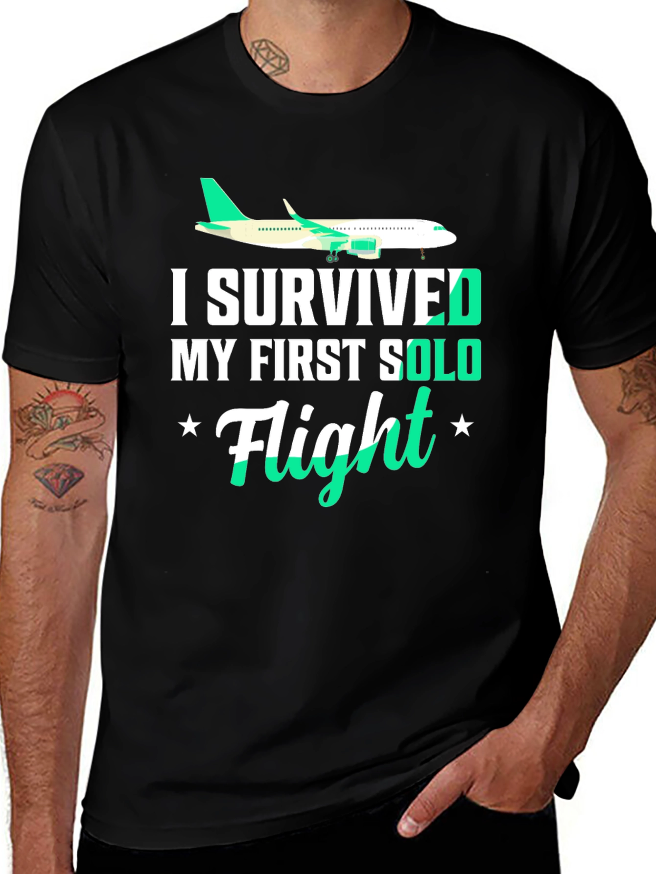 Variant 14 of I Survived My First Solo Flight T-Shirt