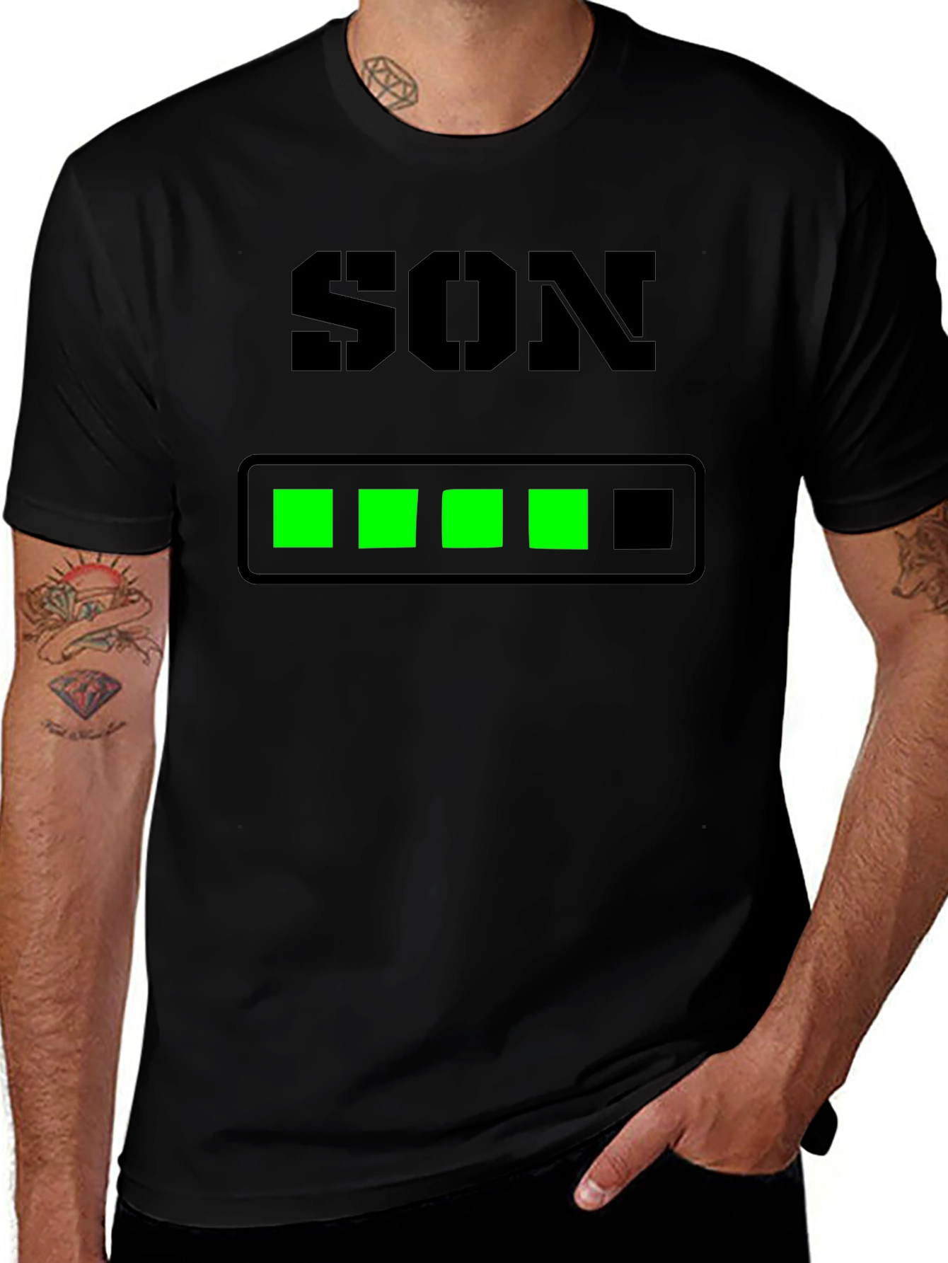 Variant 30 of Son Loading Bar T-Shirt - Gamer Dad Tee