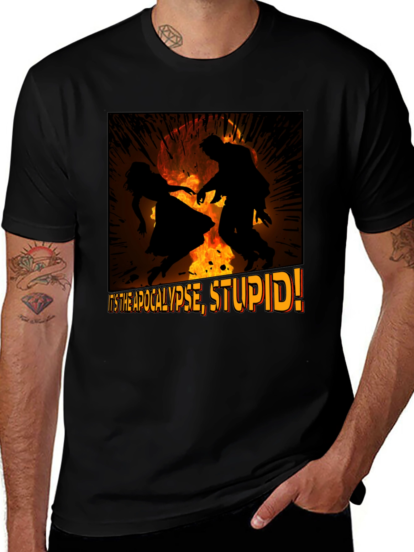 Variant 7 of Apocalypse Graphic Tee - "It's the Apocalypse, Stupid!"