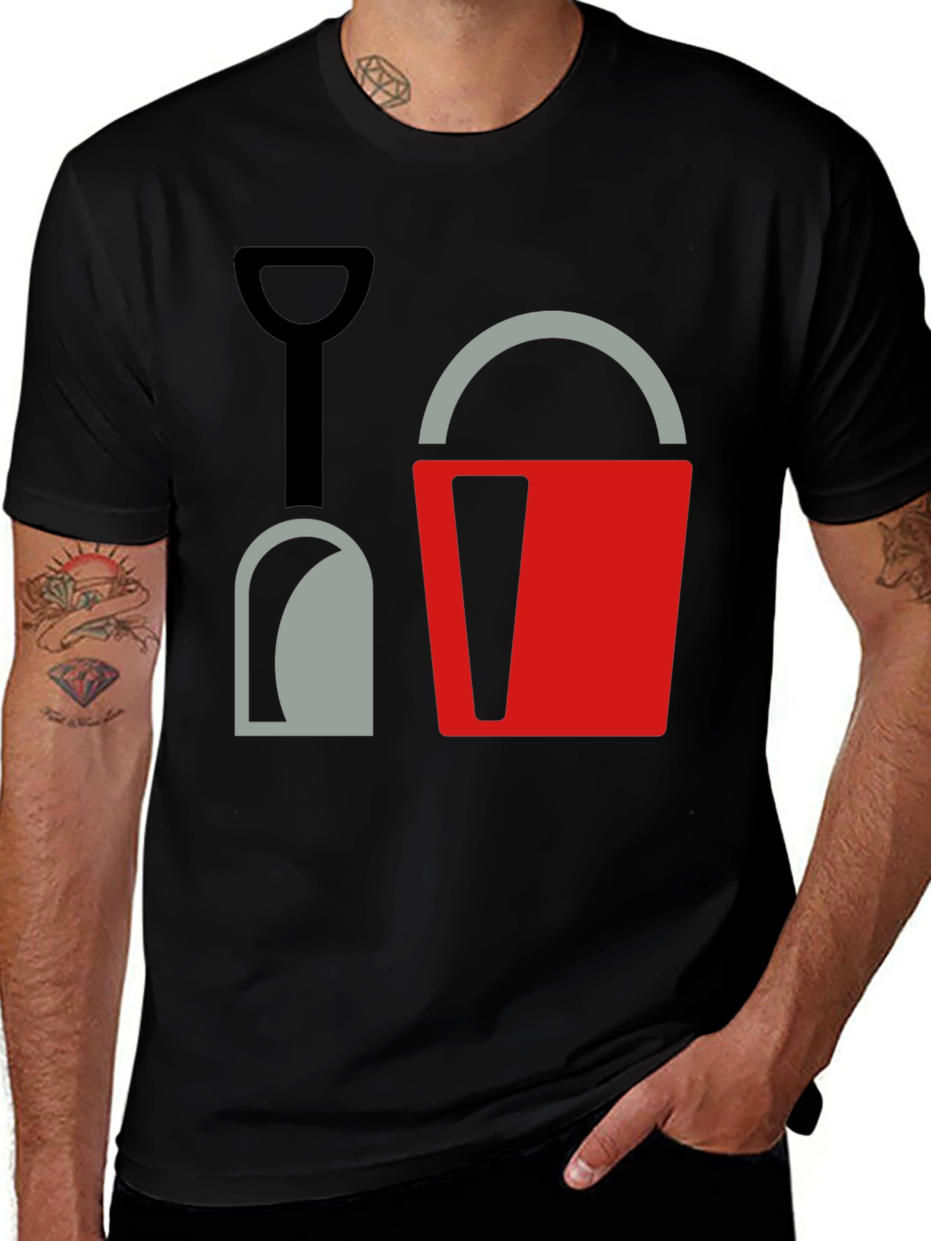 Variant 3 of Bucket and Shovel Graphic T-Shirt