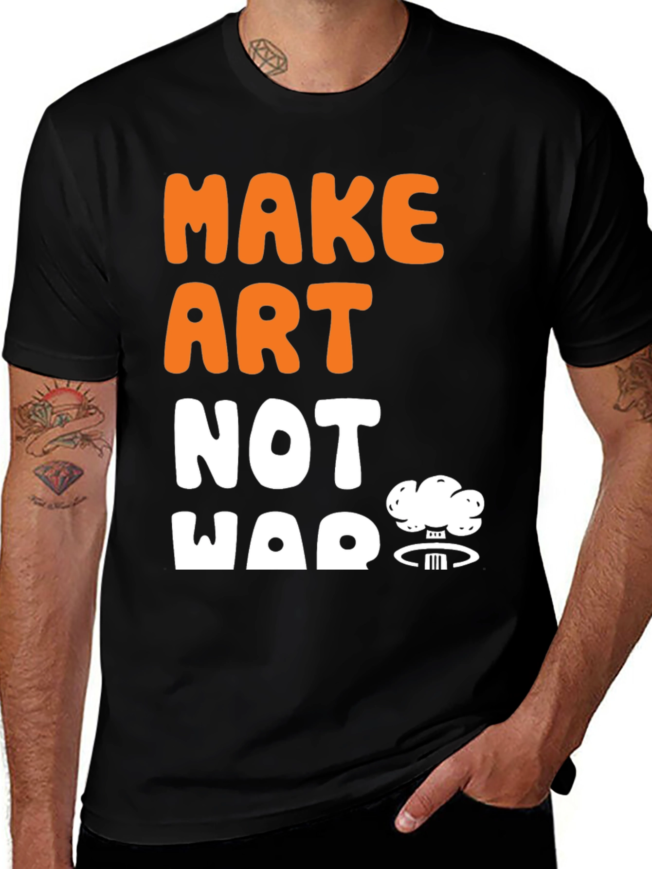 Variant 17 of Make Art Not War Graphic T-Shirt