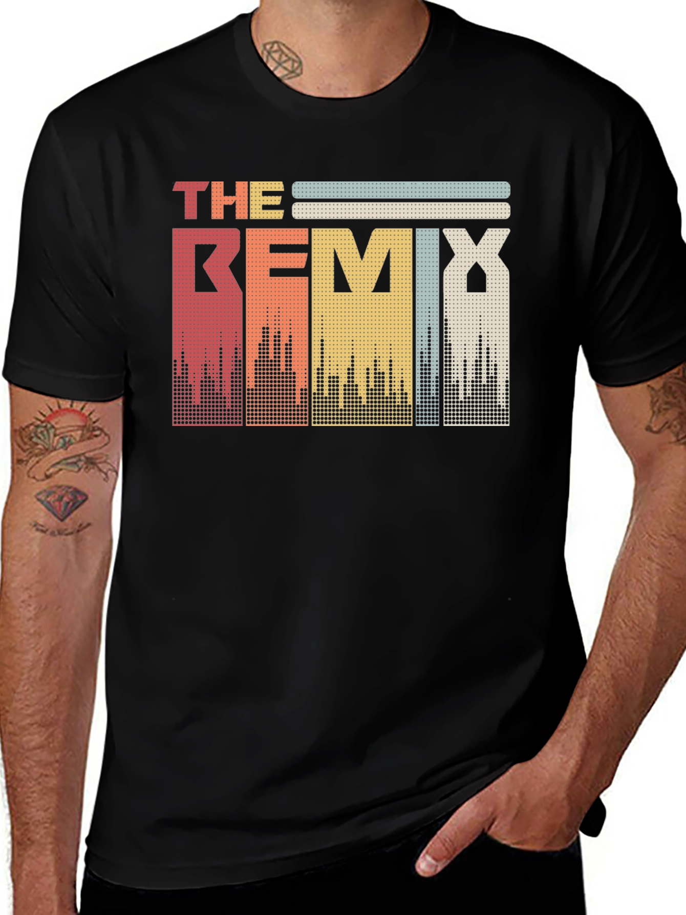 Variant 3 of Retro Remix Graphic T-Shirt