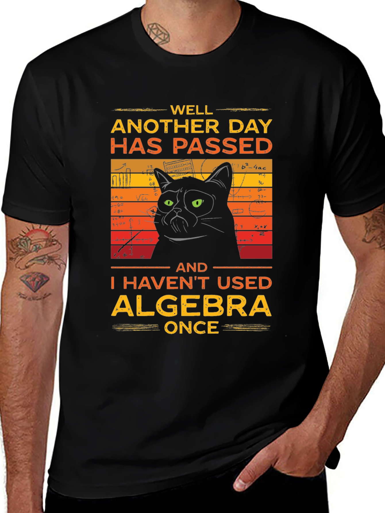 Variant 8 of Funny Algebra Cat Graphic T-Shirt