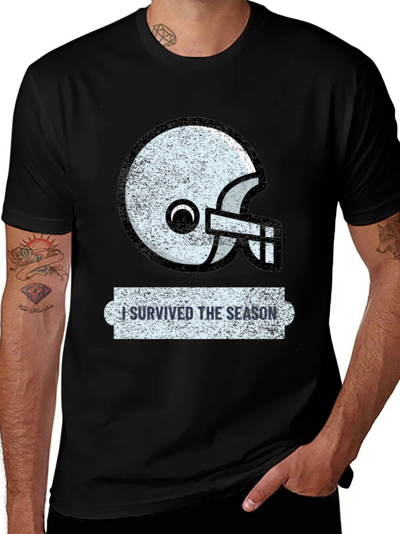 Variant 16 of I Survived the Season Football Helmet T-Shirt