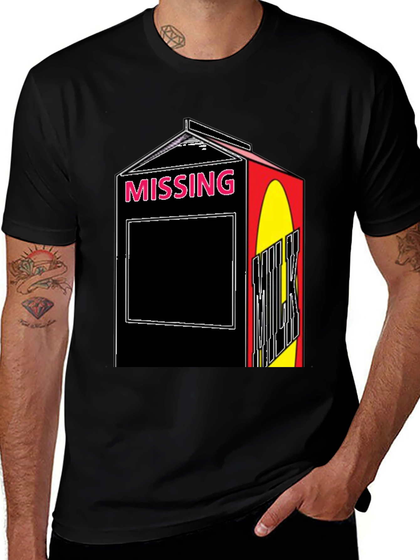Variant 9 of Missing Milk Carton Graphic Tee