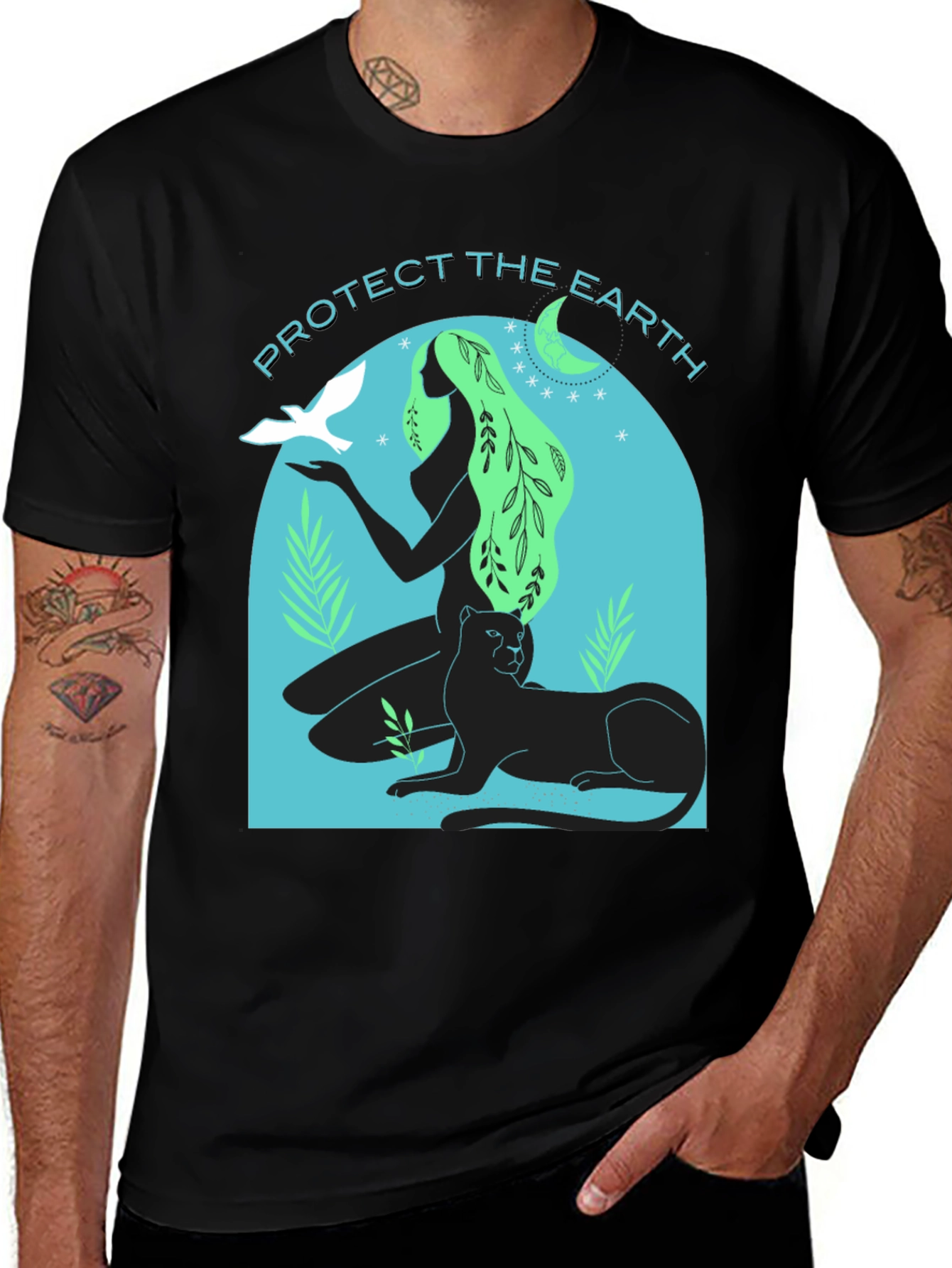 Variant 18 of Protect the Earth Graphic Tee - Nature Lover T-Shirt