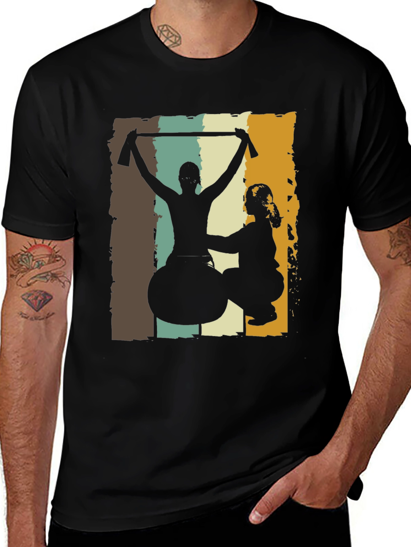 Retro Silhouette Exercise T-Shirt