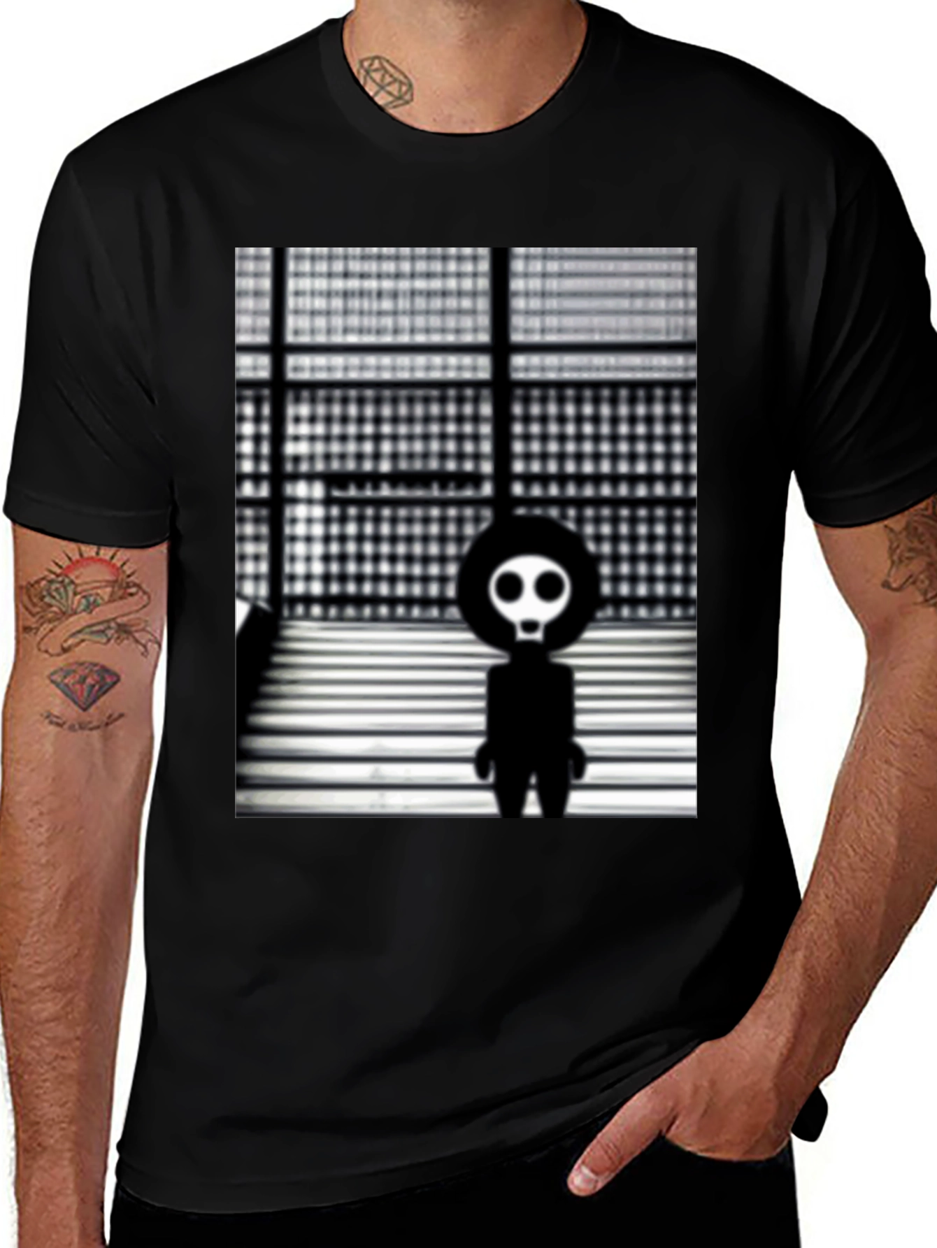 Variant 22 of Grim Reaper Graphic Black T-Shirt