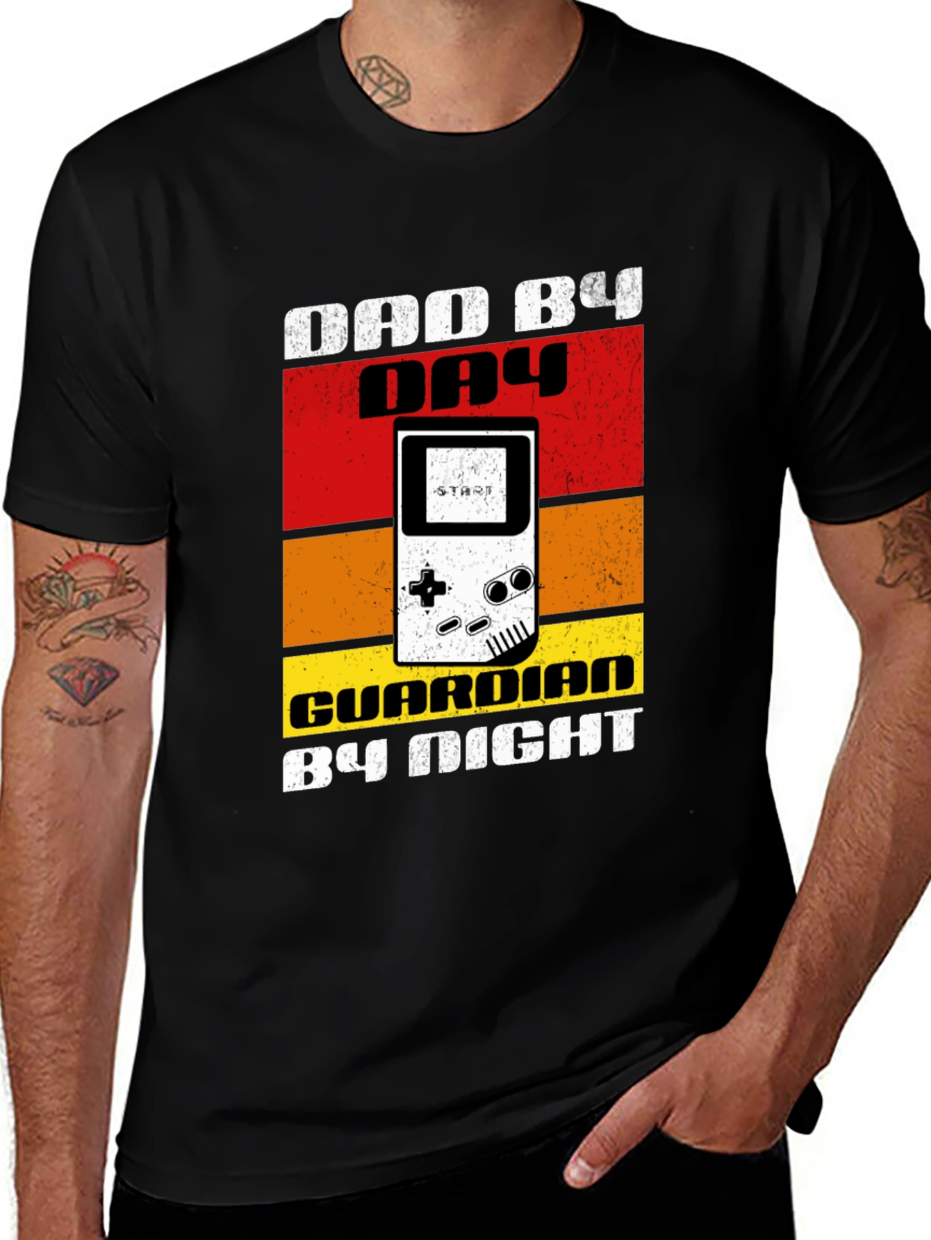 Variant 11 of Dad By Day Guardian By Night Gamer T-Shirt