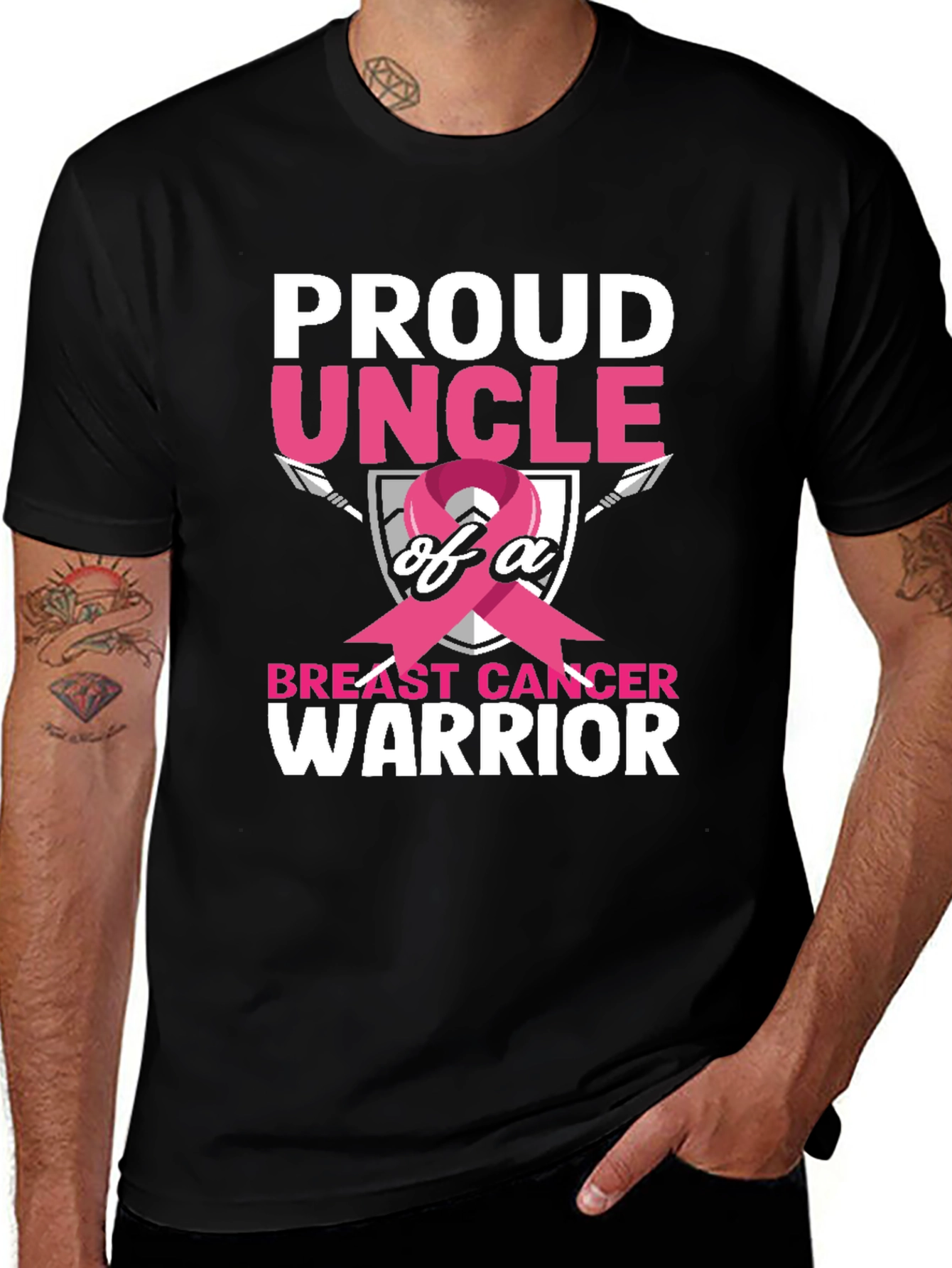 Proud Uncle Breast Cancer Warrior T-Shirt