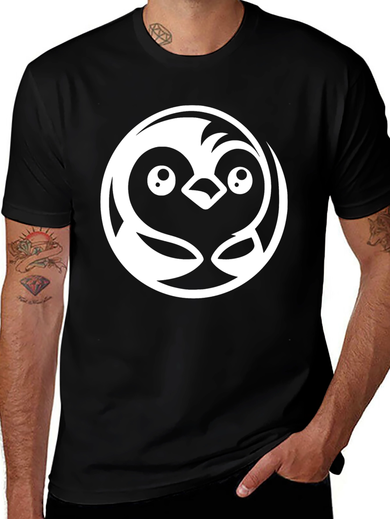 Variant 23 of Penguin Graphic Black T-Shirt - Unique Design