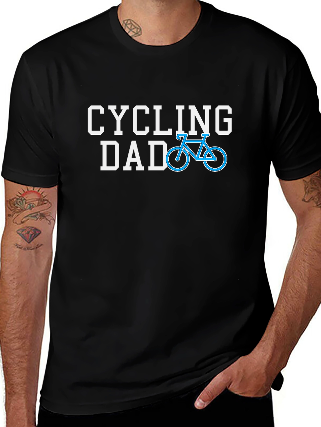 Variant 12 of Cycling Dad Graphic T-Shirt - Black