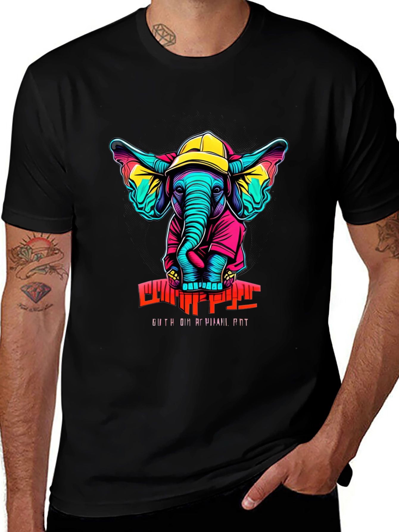 Variant 20 of Funky Elephant Graphic Tee