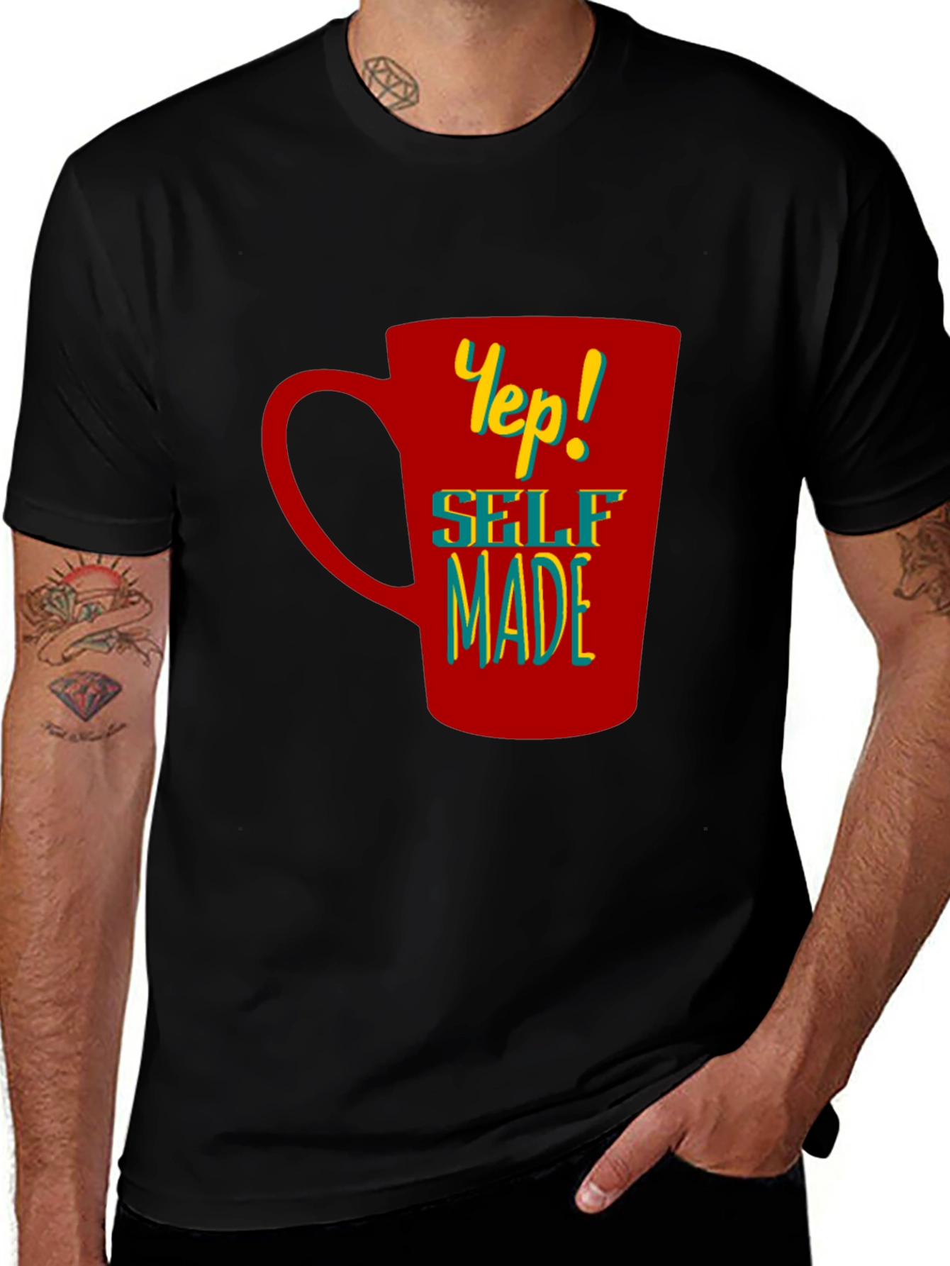 Variant 13 of Yep! Self Made Graphic T-Shirt