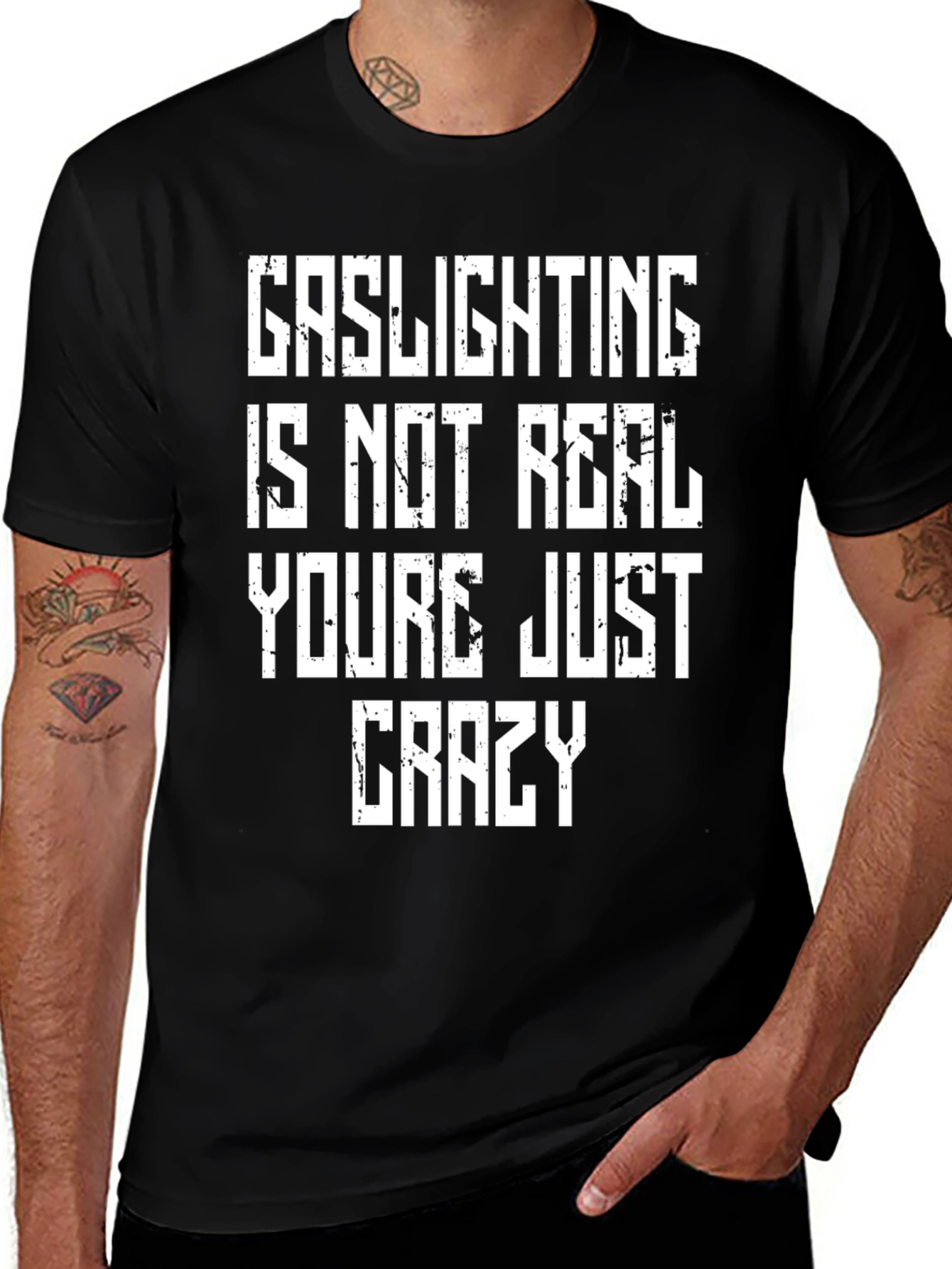 Variant 24 of Gaslighting is Not Real Graphic T-Shirt - Unisex