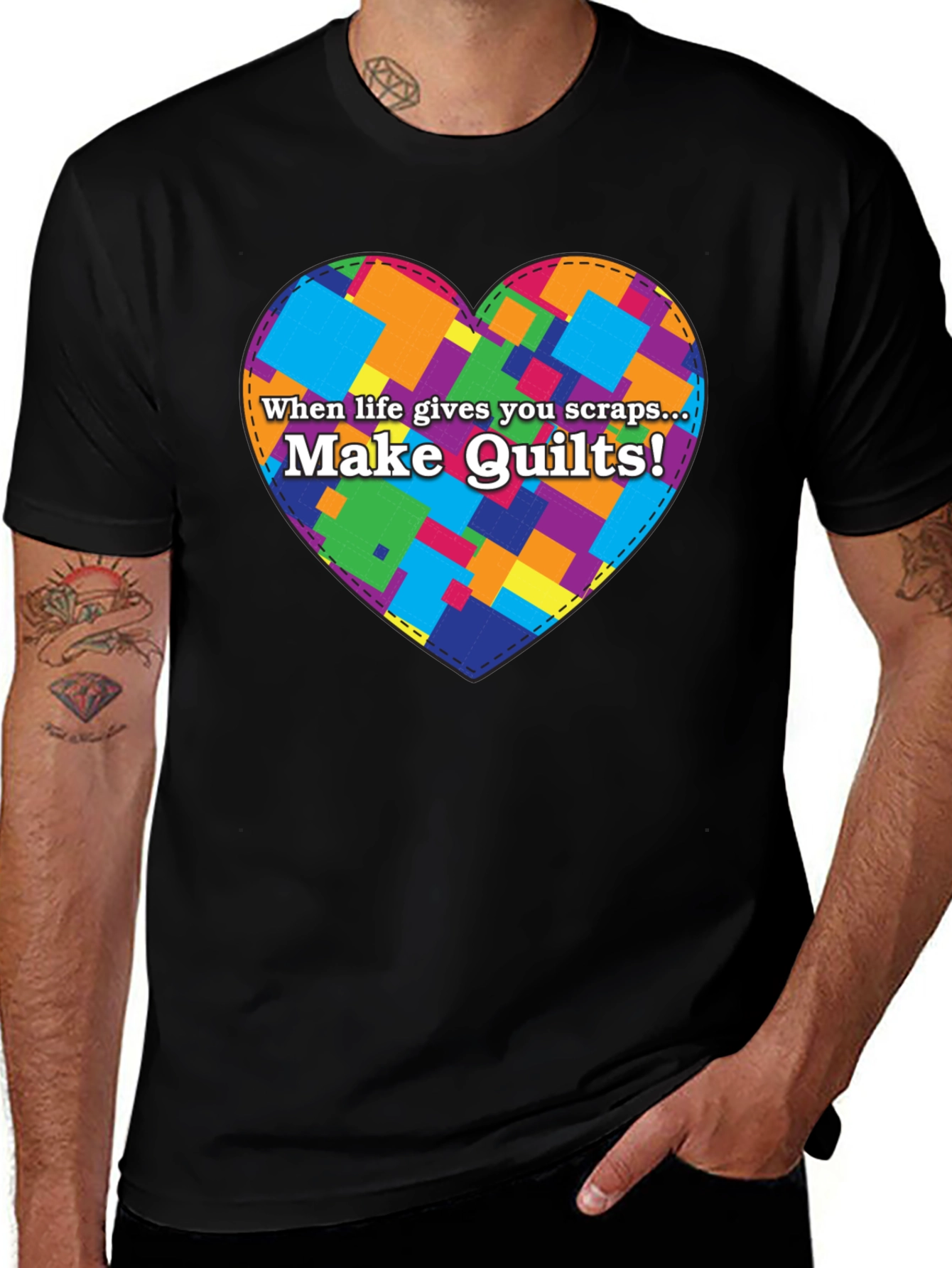 Variant 6 of Make Quilts! Graphic Tee