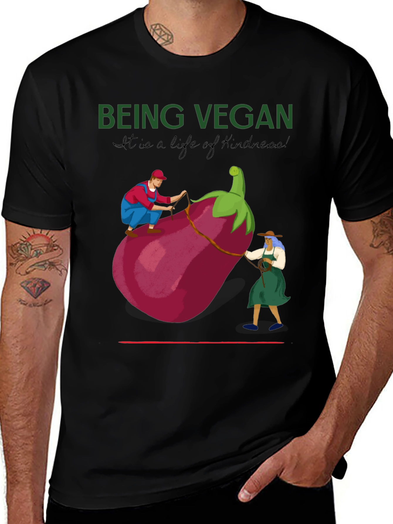 Variant 10 of Being Vegan Kindness T-Shirt