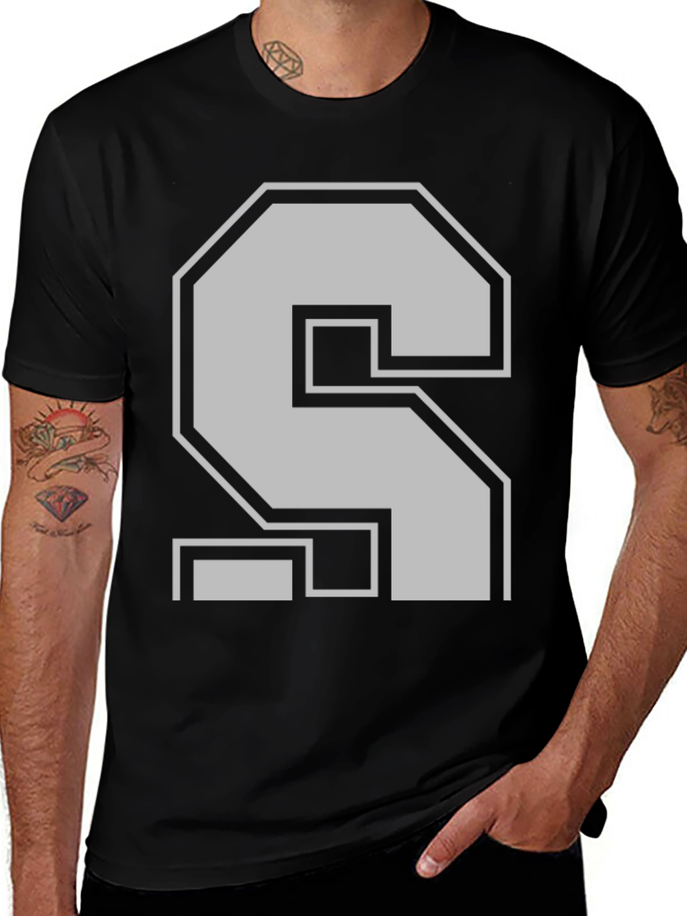 Variant 15 of Geometric "S" Graphic Tee - Modern Style