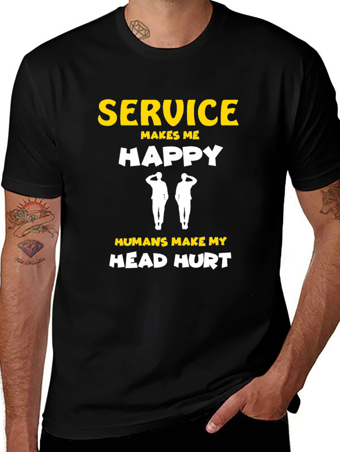 Variant 13 of Service Makes Me Happy Graphic T-Shirt