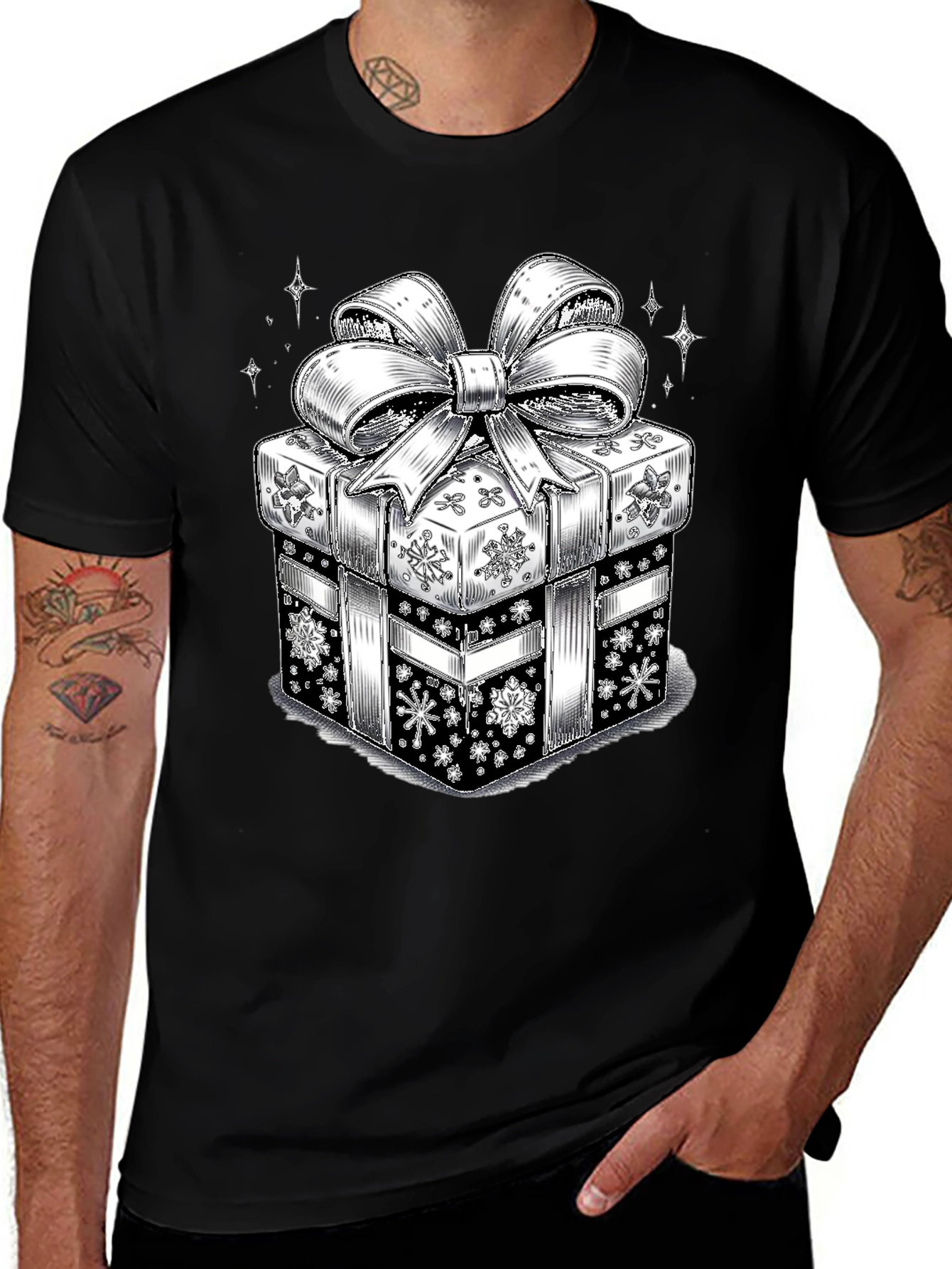 Variant 9 of Festive Gift Box Tee - Stylish Graphic T-Shirt