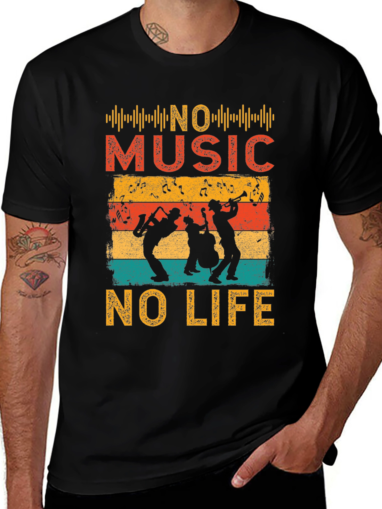 Variant 2 of No Music No Life Graphic T-Shirt