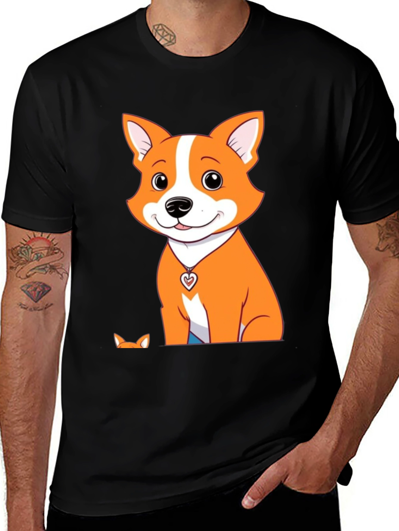 Variant 13 of Cute Corgi Dog Graphic T-Shirt - Unique Design