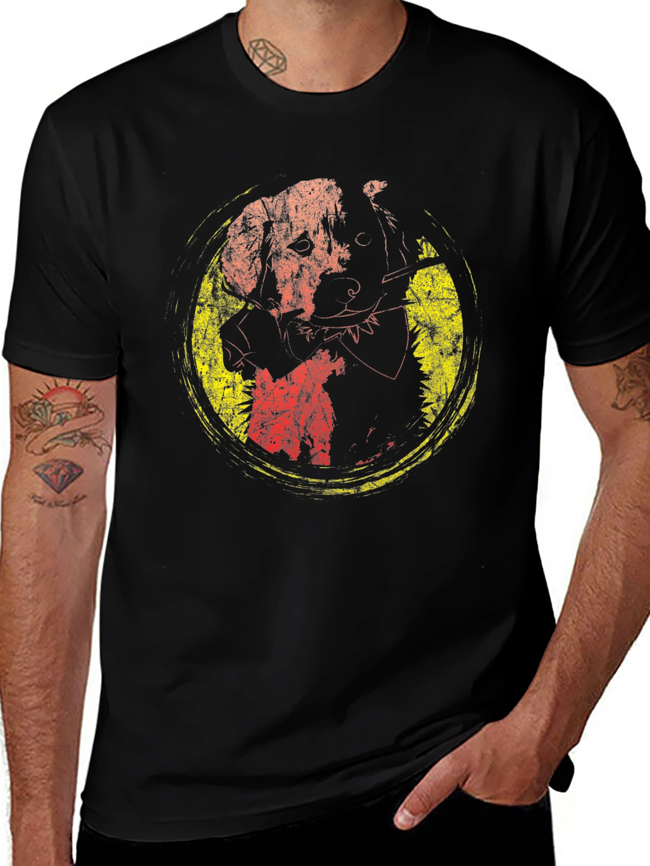 Variant 20 of Dog Graphic Tee - Black