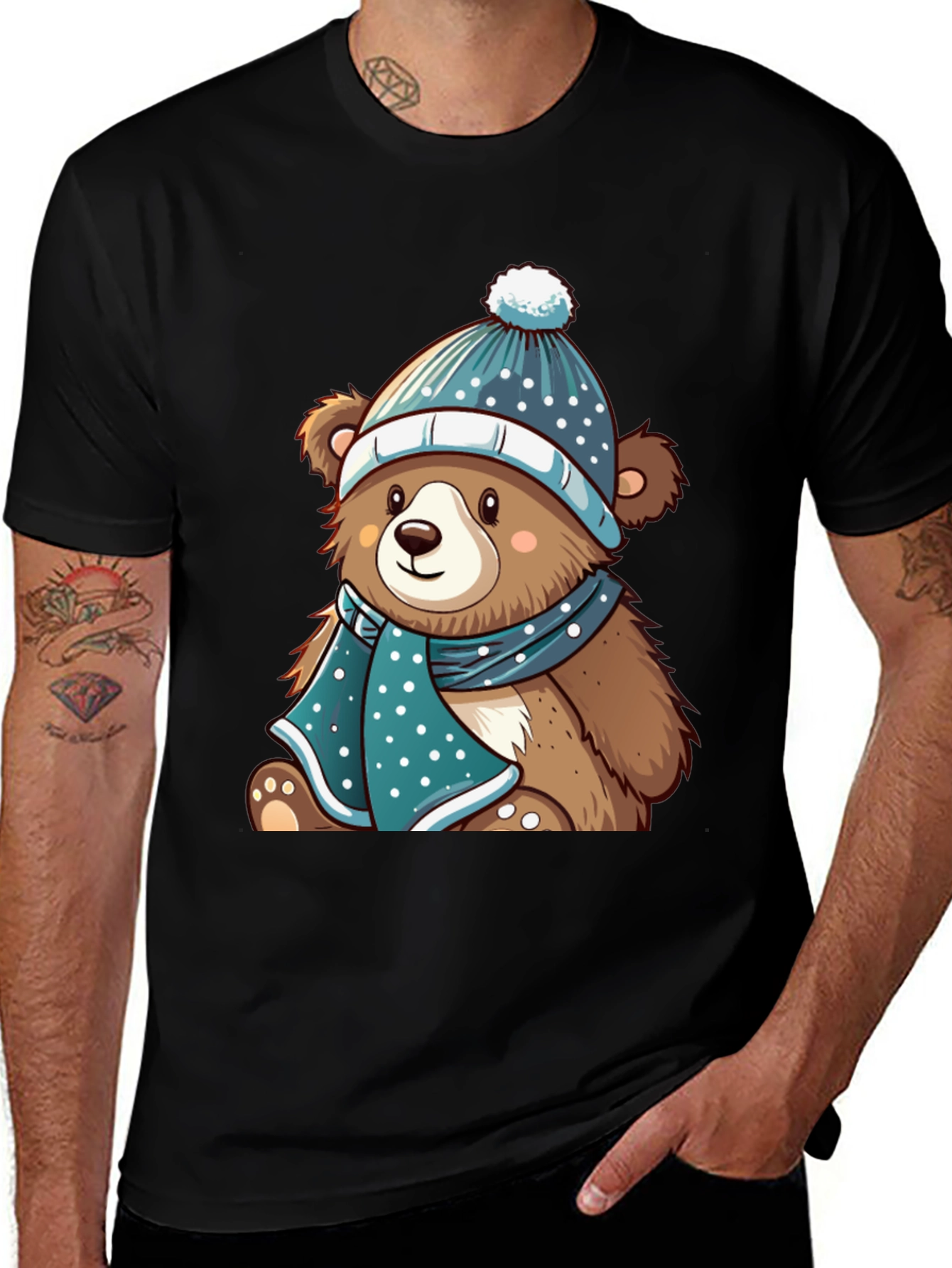 Variant 28 of Cute Bear with Winter Hat T-Shirt