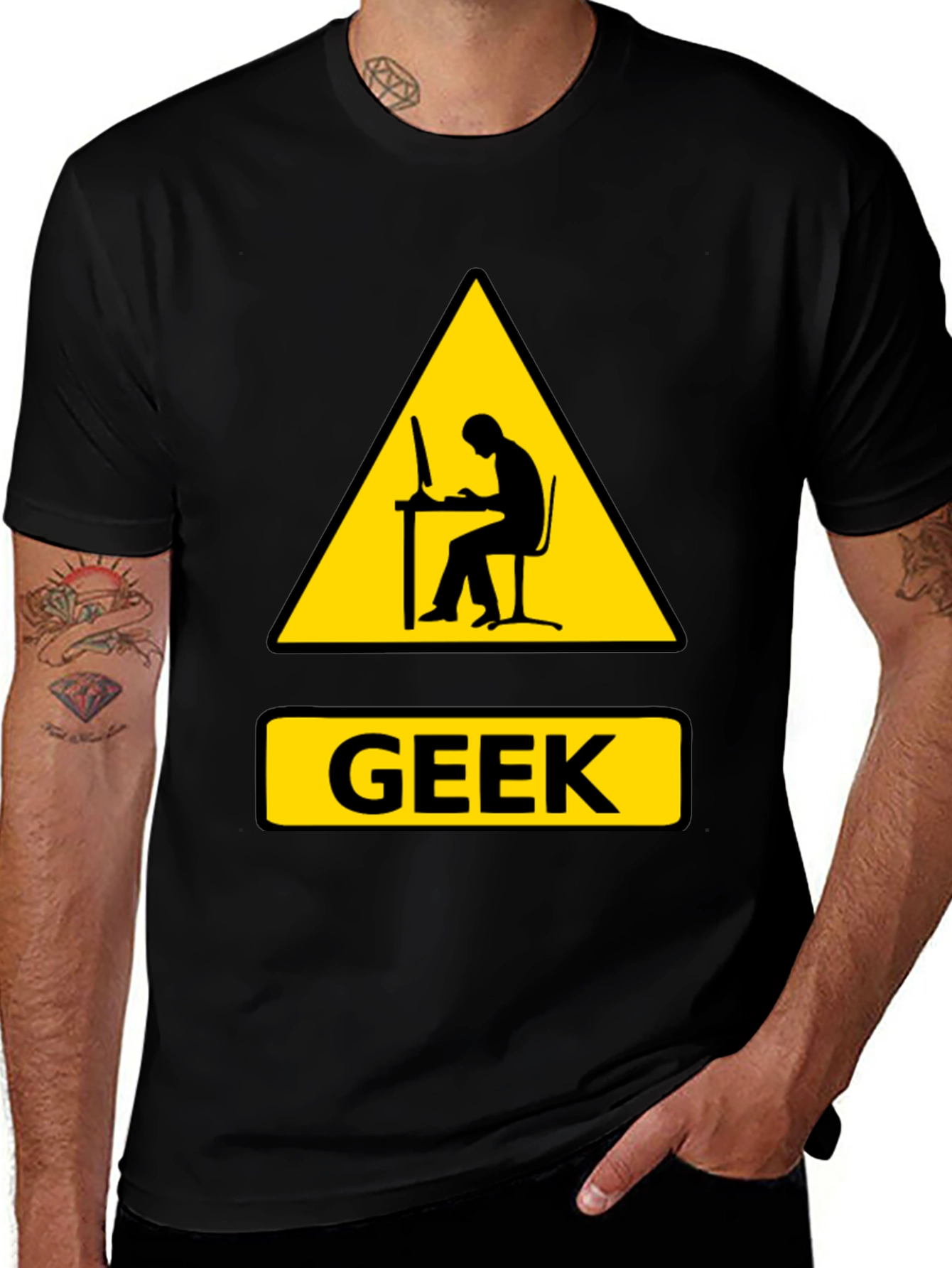 Geek Warning T-Shirt - Funny Tech Lover Tee