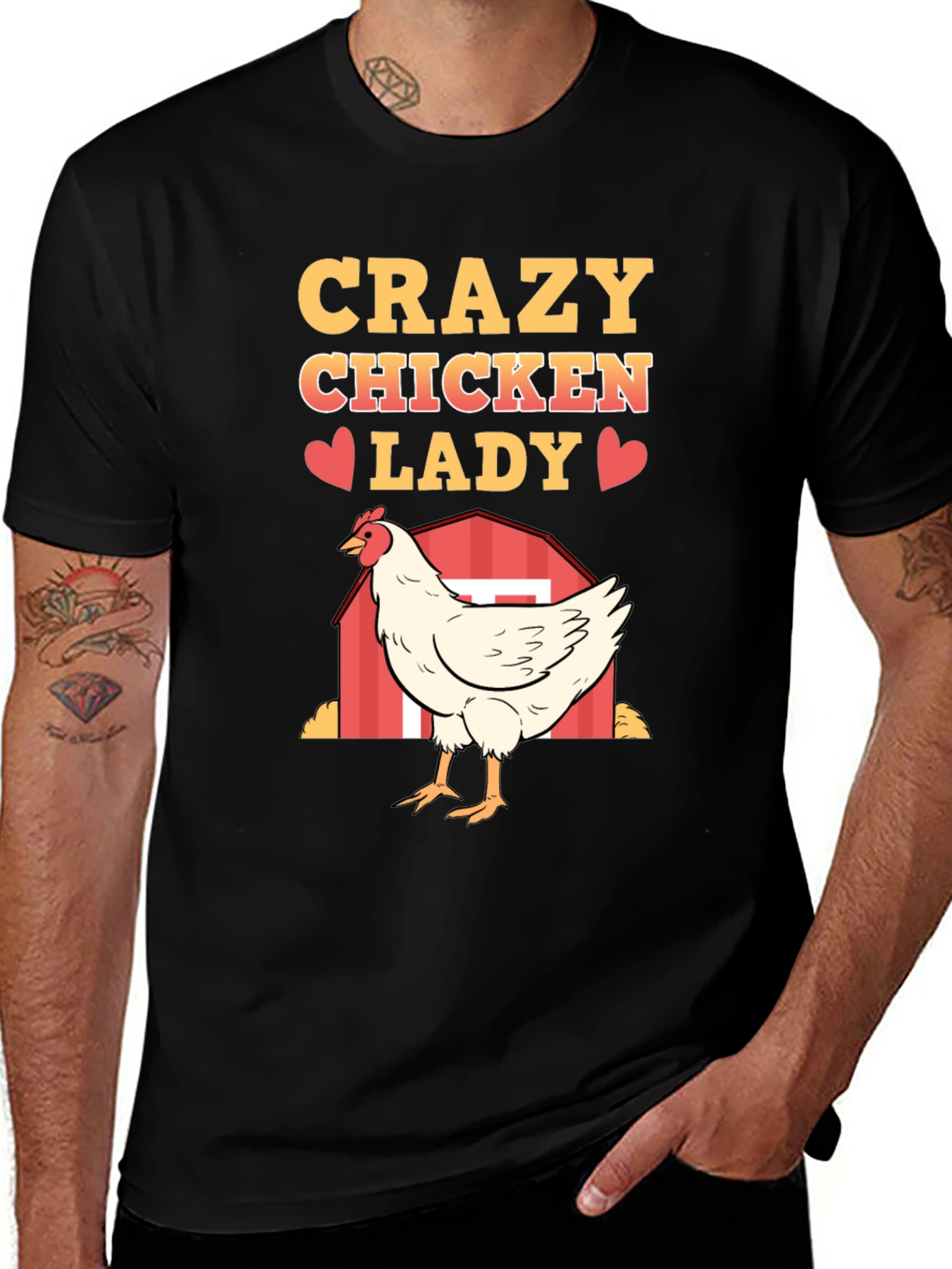 Variant 20 of Crazy Chicken Lady T-Shirt - Chicken Lover Gift
