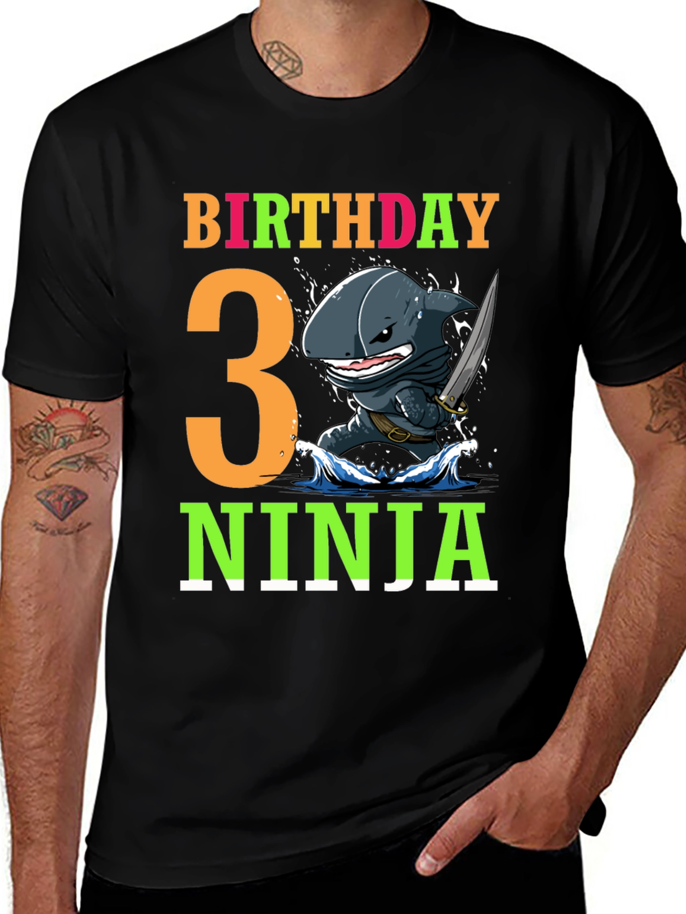 Variant 20 of Birthday 3 Ninja T-Shirt
