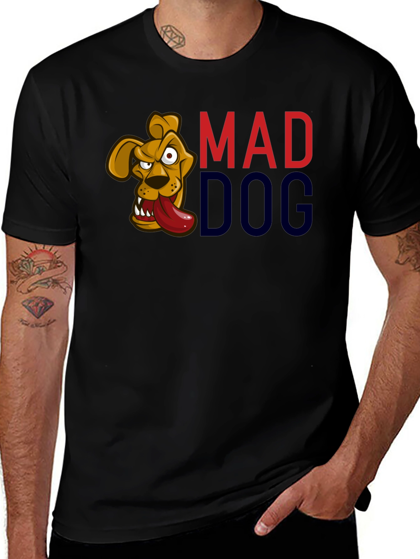 Variant 11 of Mad Dog Graphic T-Shirt - Black
