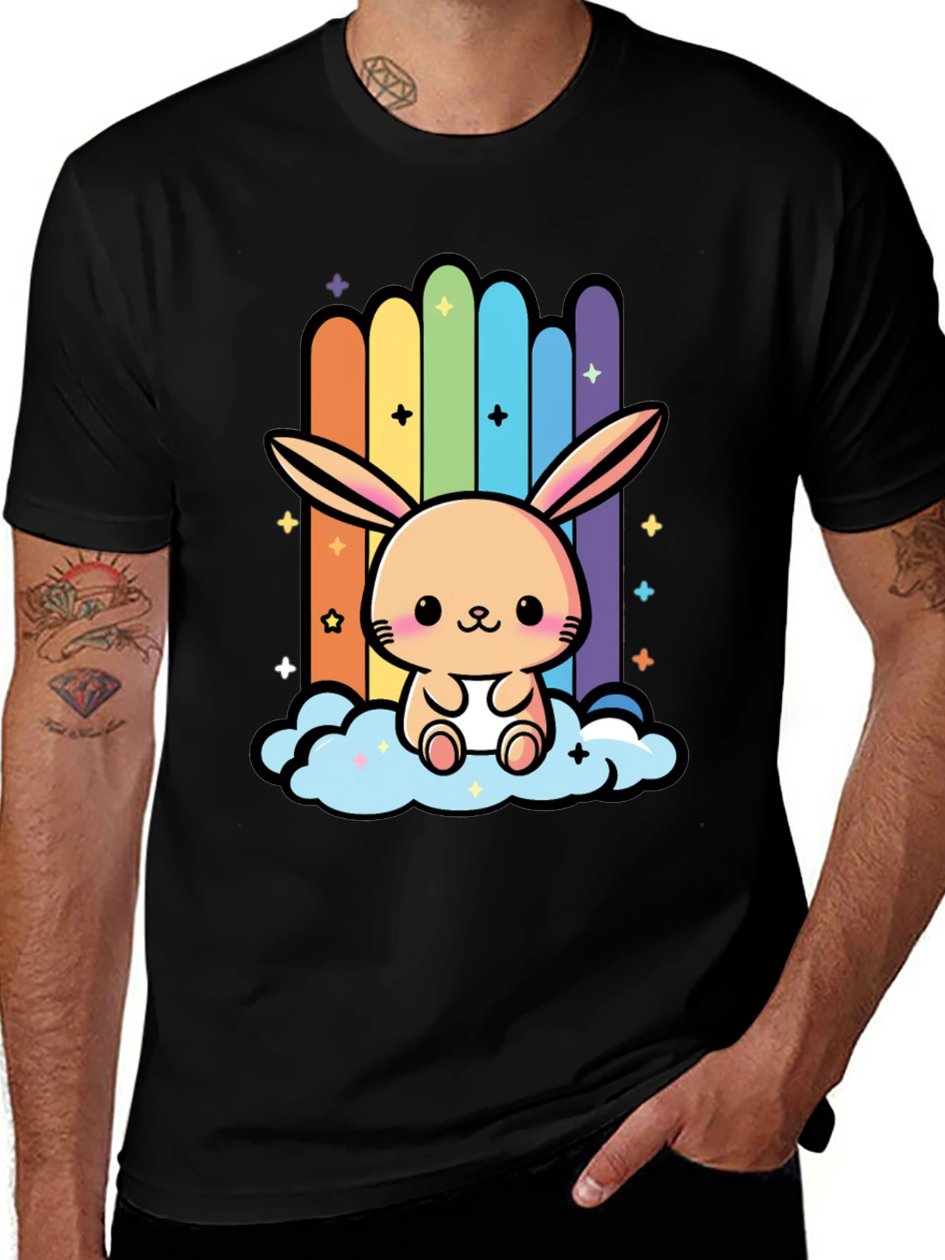 Variant 27 of Cute Rainbow Bunny T-Shirt